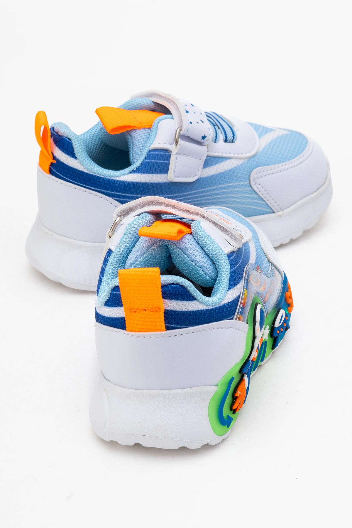 Çocuk Anorak Işıklı Spor Ayakkabı 21-25 BEYAZ SAX - Görsel 5