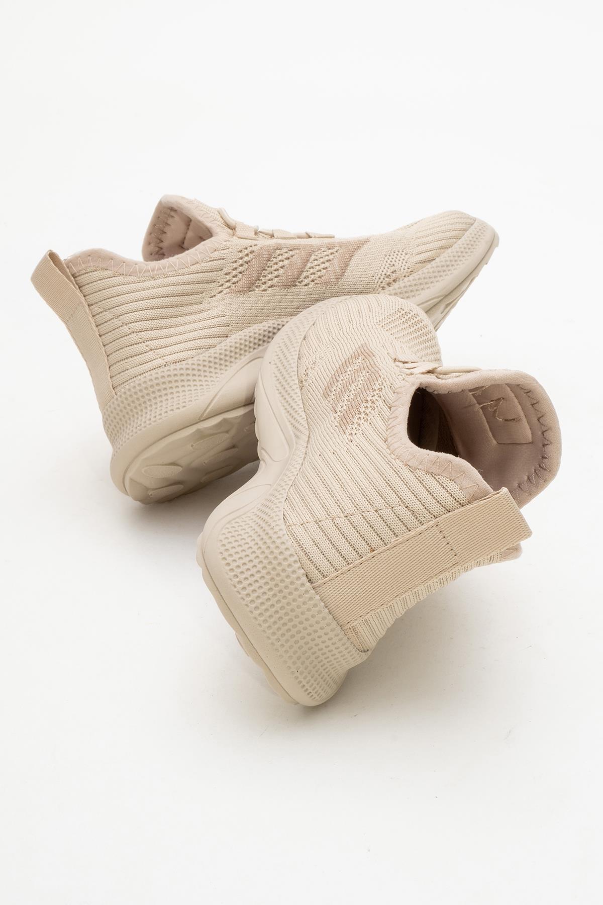 Triko Çocuk Spor Ayakkabı 31-35 BEJ - Görsel 5