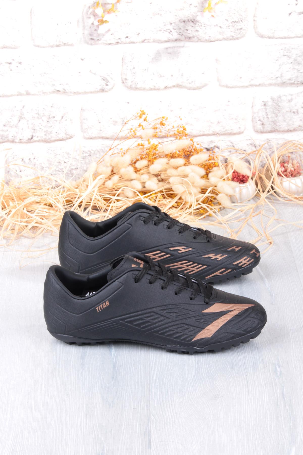 Titan Siyah Orjinal Ürün Çim Saha Halı Saha Erkek Futbol Ayakkabı - Görsel 6