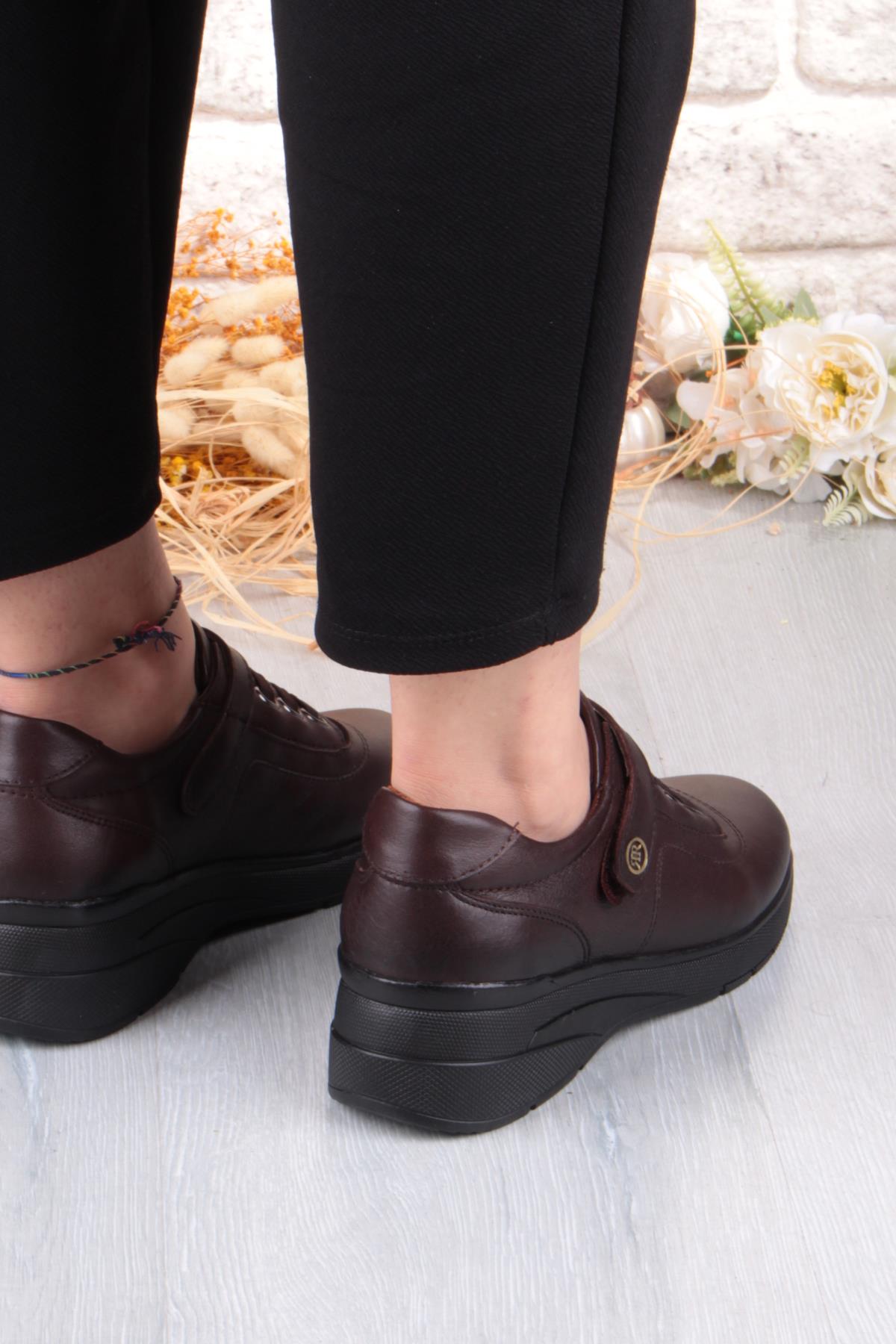 7313 Rahat Esnek Kaymaz Taban Hakiki Deri Kadın Ayakkabı - Görsel 6