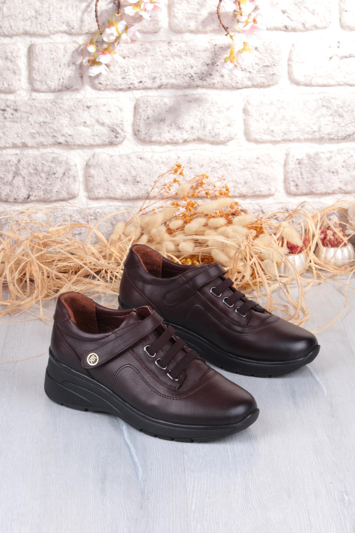 7313 Rahat Esnek Kaymaz Taban Hakiki Deri Kadın Ayakkabı - Görsel 7