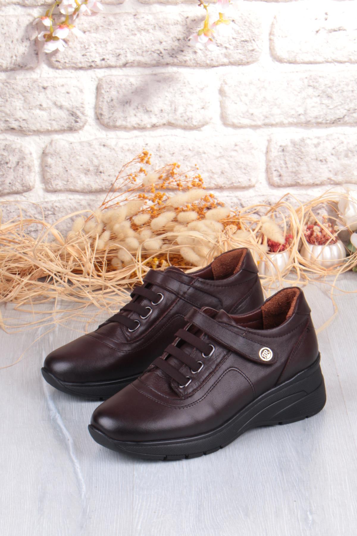 7313 Rahat Esnek Kaymaz Taban Hakiki Deri Kadın Ayakkabı - Görsel 8