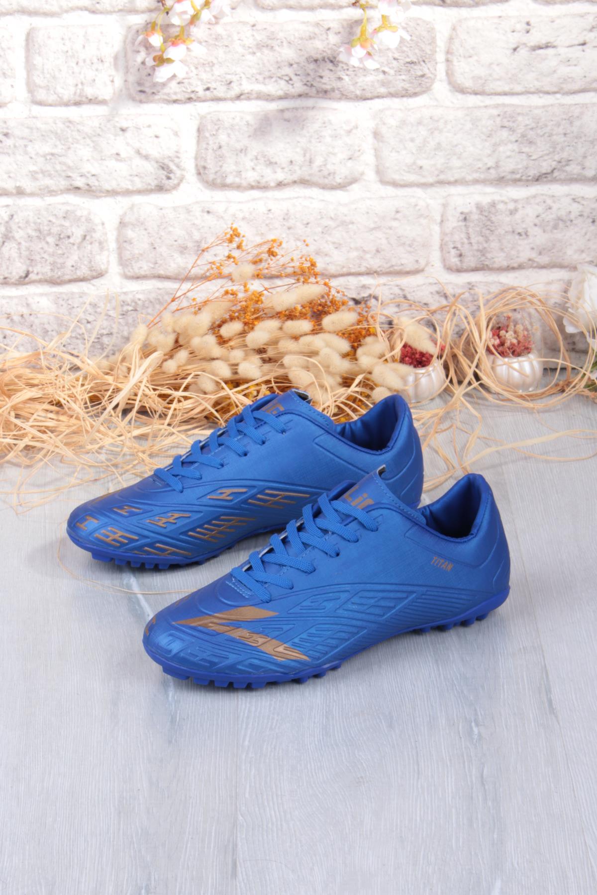 Titan Saks Mavi Orjinal Ürün Çim Saha Halı Saha Erkek Futbol Ayakkabı - Görsel 7