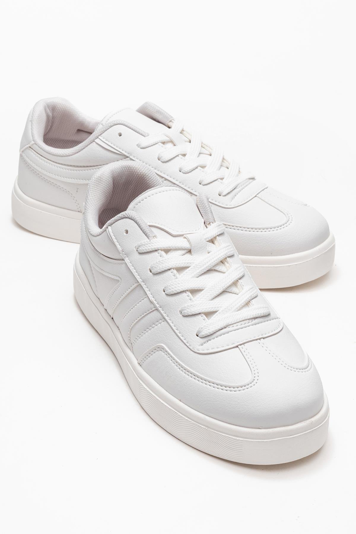 Bağcıklı Erkek Spor Ayakkabı BEYAZ BEYAZ - Görsel 2