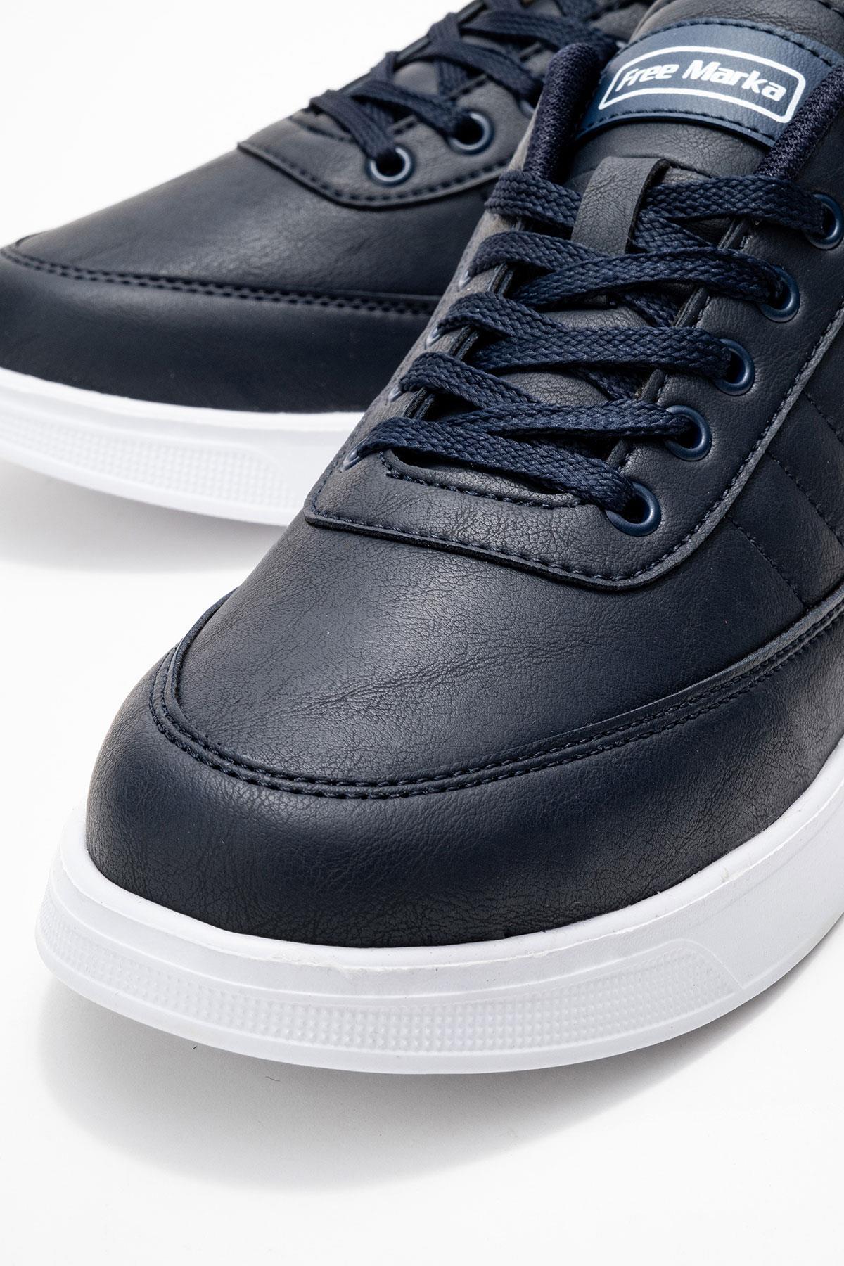 Yan Dikişli Bağcıklı Erkek Spor Ayakkabı; LACİ BEYAZ - Görsel 4