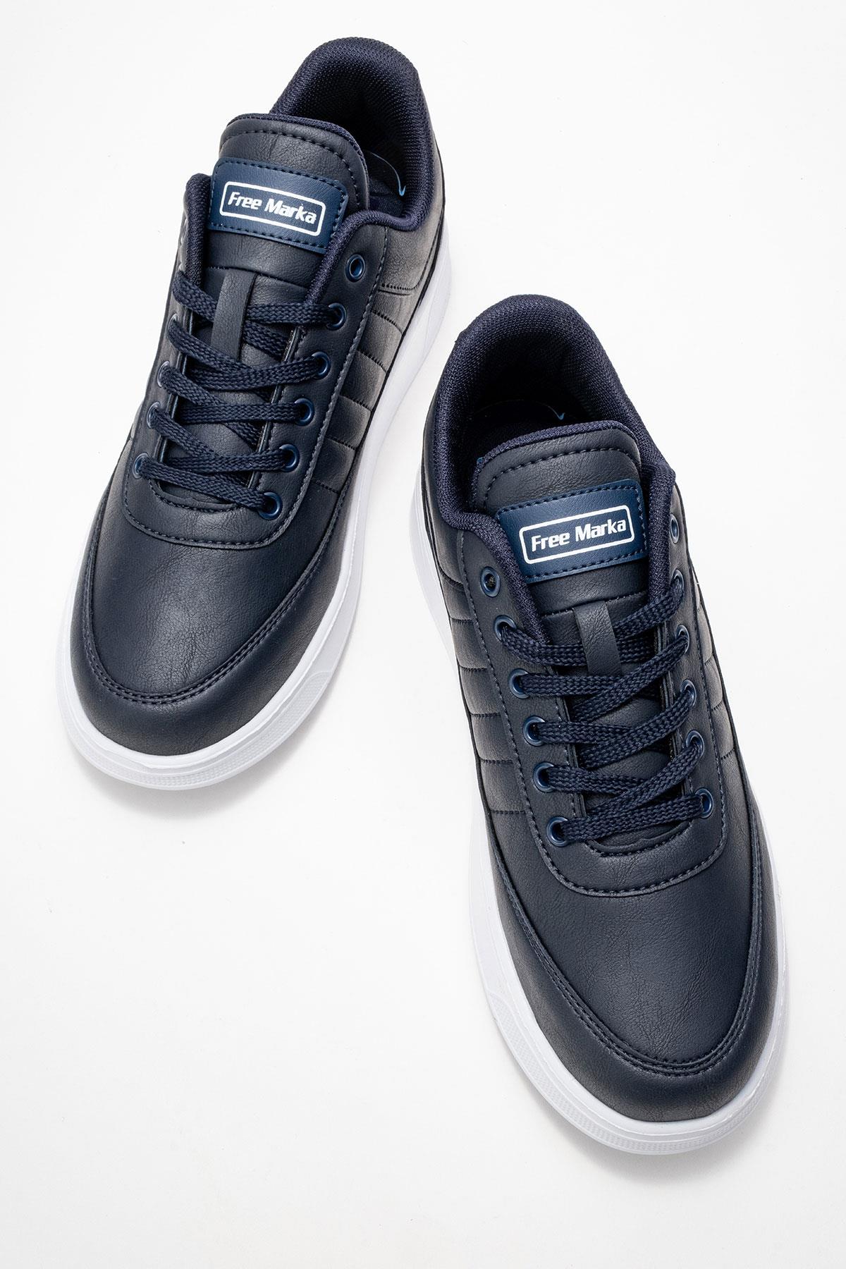 Yan Dikişli Bağcıklı Erkek Spor Ayakkabı; LACİ BEYAZ - Görsel 6