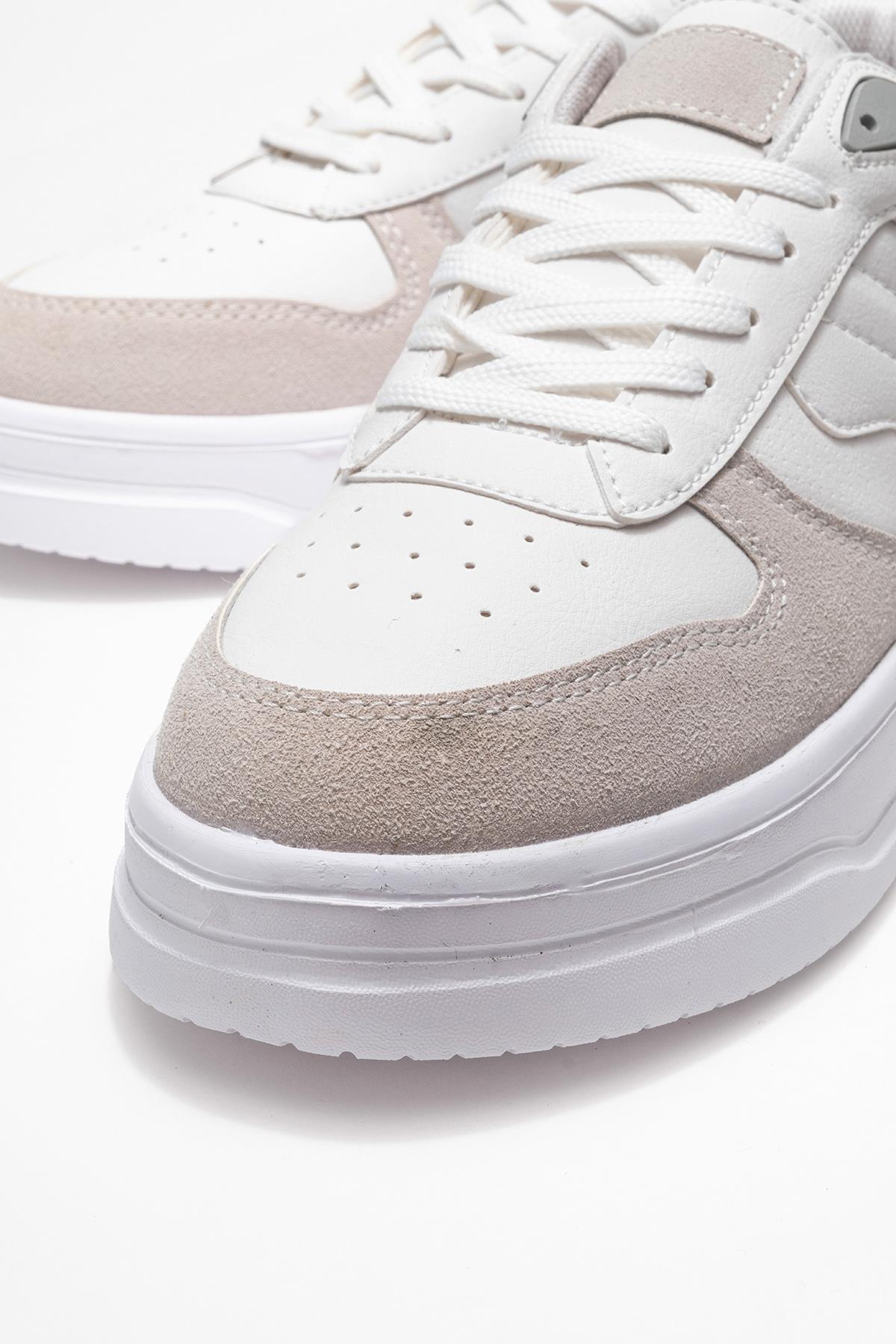 Bağcıklı Erkek Spor Ayakkabı BEYAZ BUZ - Görsel 4