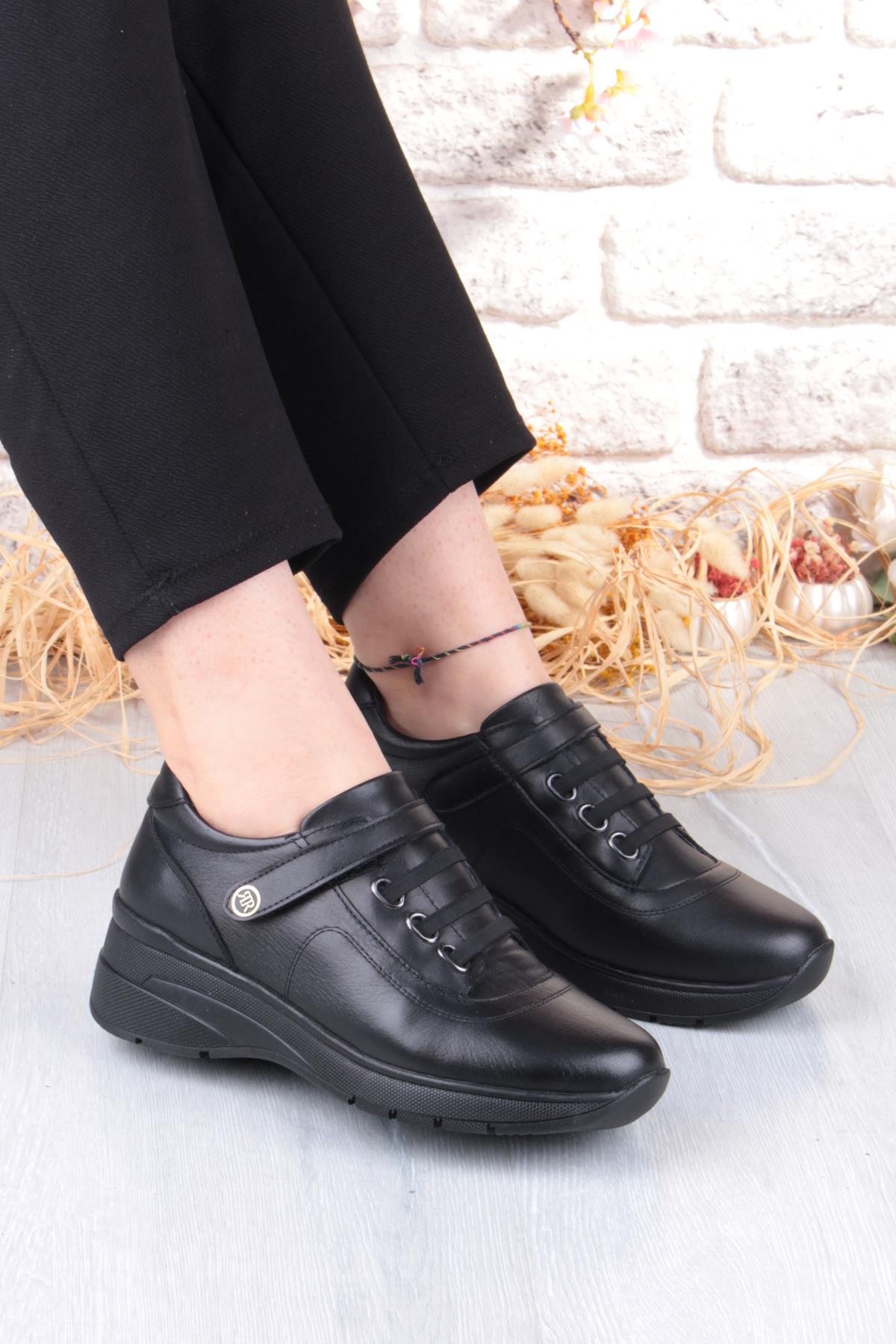 7313 Rahat Esnek Kaymaz Taban Hakiki Deri Kadın Ayakkabı - Görsel 2