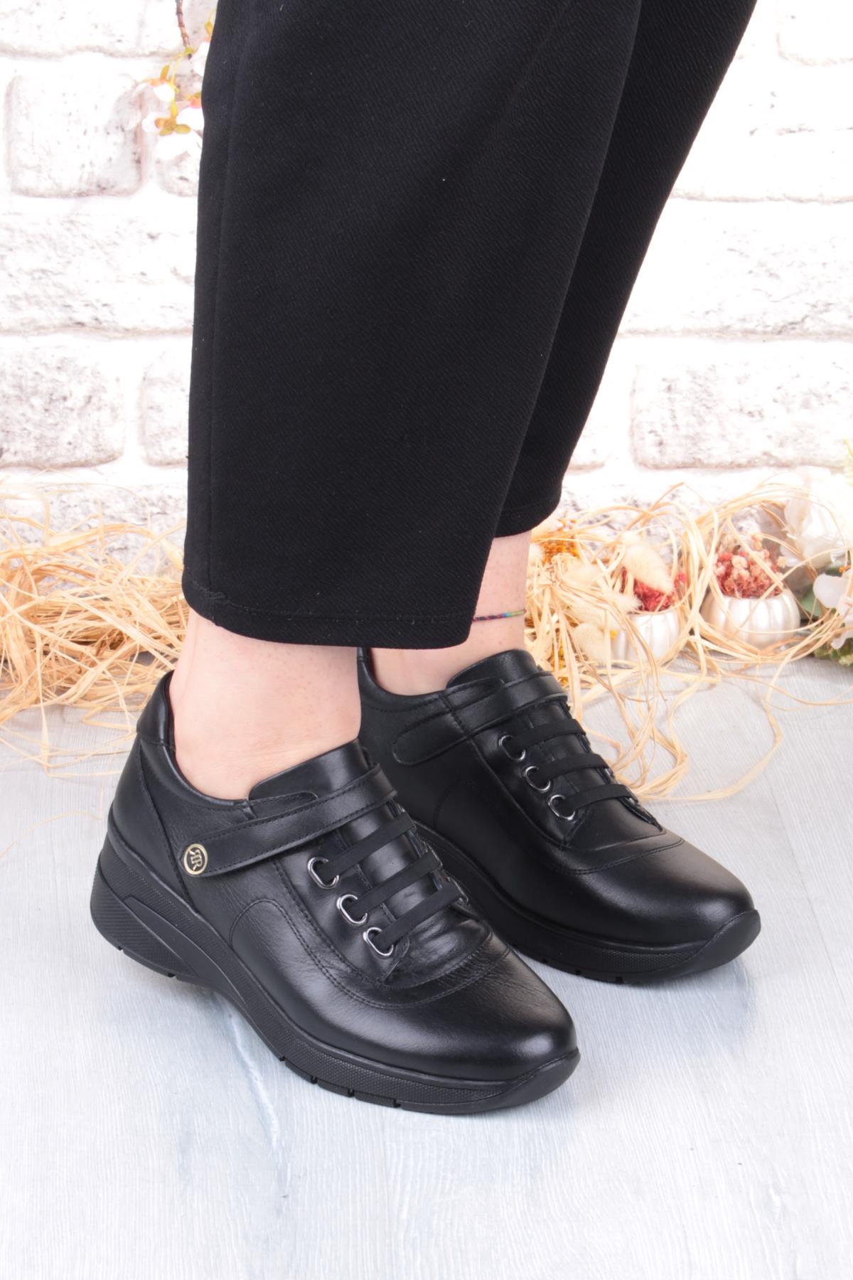 7313 Rahat Esnek Kaymaz Taban Hakiki Deri Kadın Ayakkabı - Görsel 5