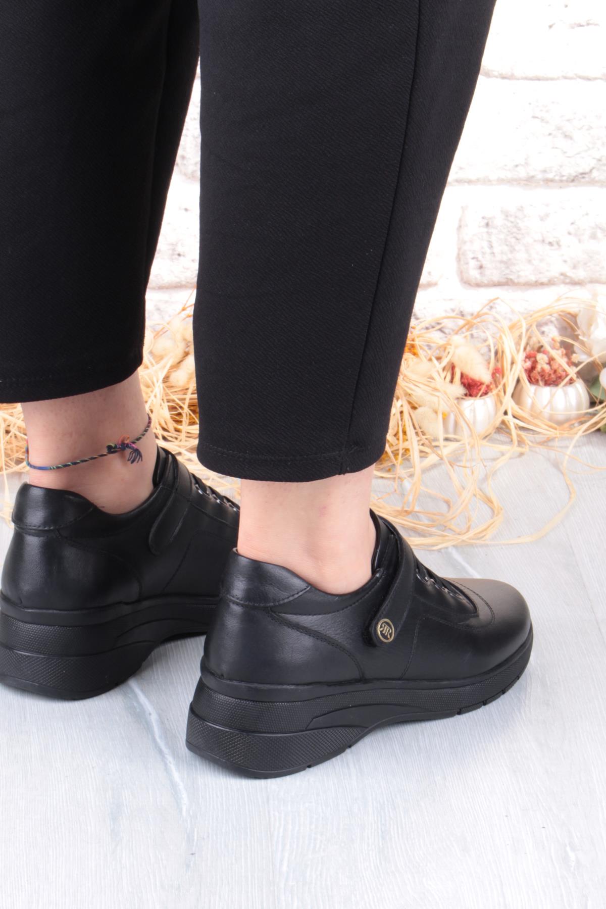 7313 Rahat Esnek Kaymaz Taban Hakiki Deri Kadın Ayakkabı - Görsel 6