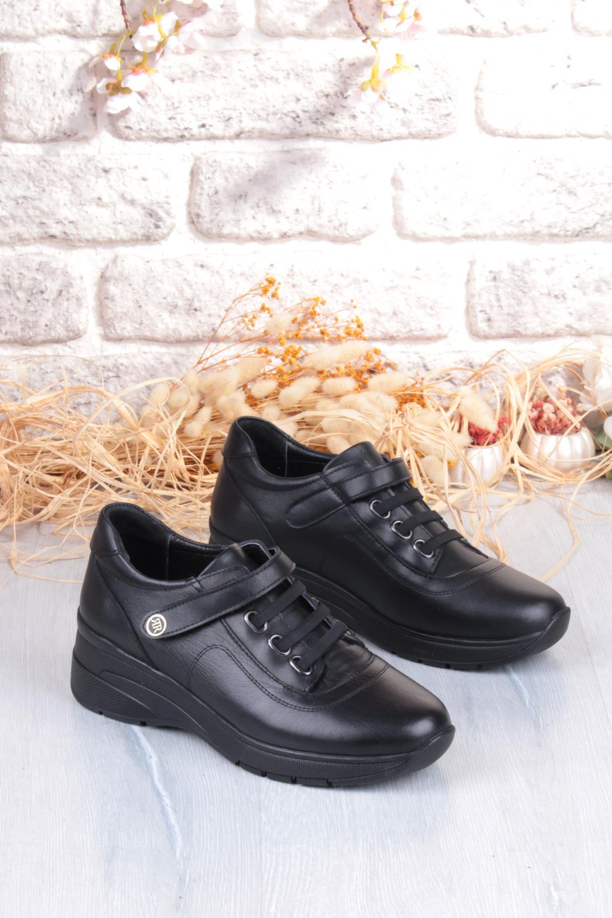 7313 Rahat Esnek Kaymaz Taban Hakiki Deri Kadın Ayakkabı - Görsel 7