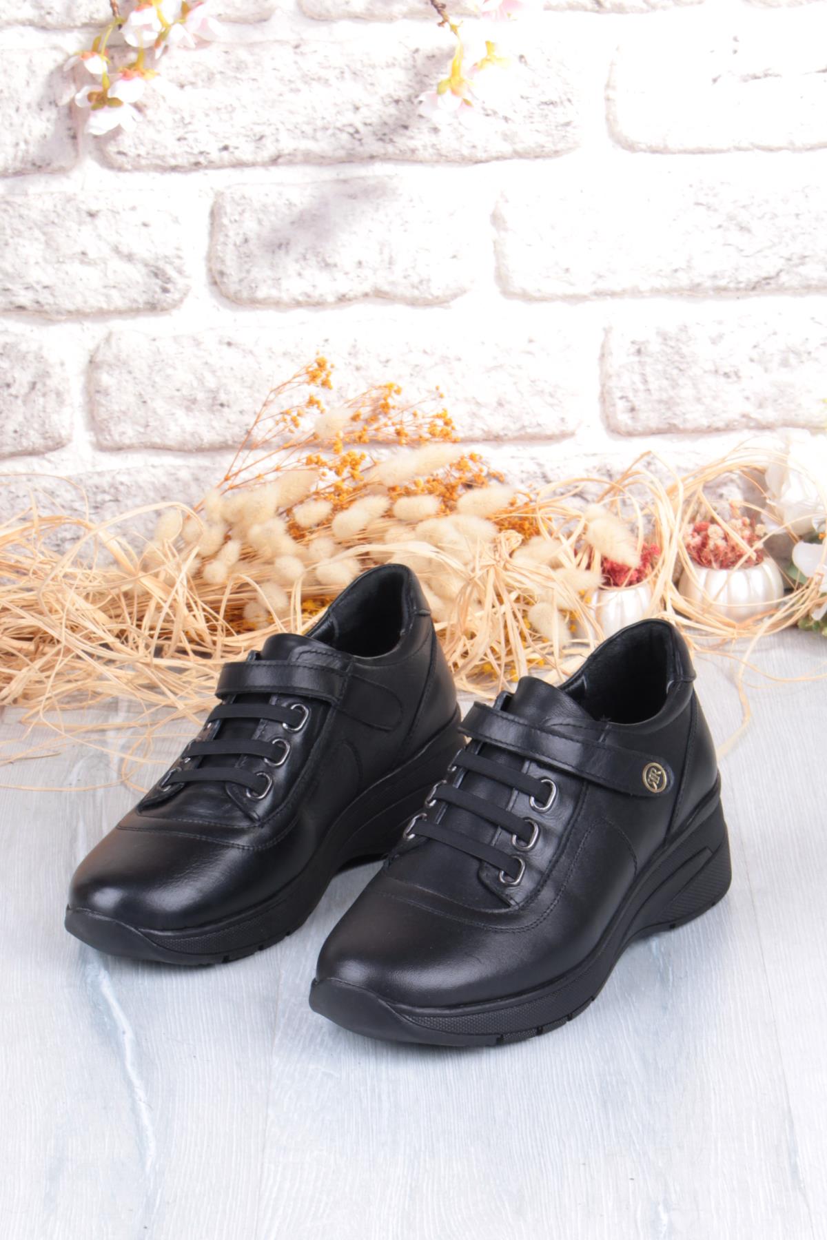 7313 Rahat Esnek Kaymaz Taban Hakiki Deri Kadın Ayakkabı - Görsel 8