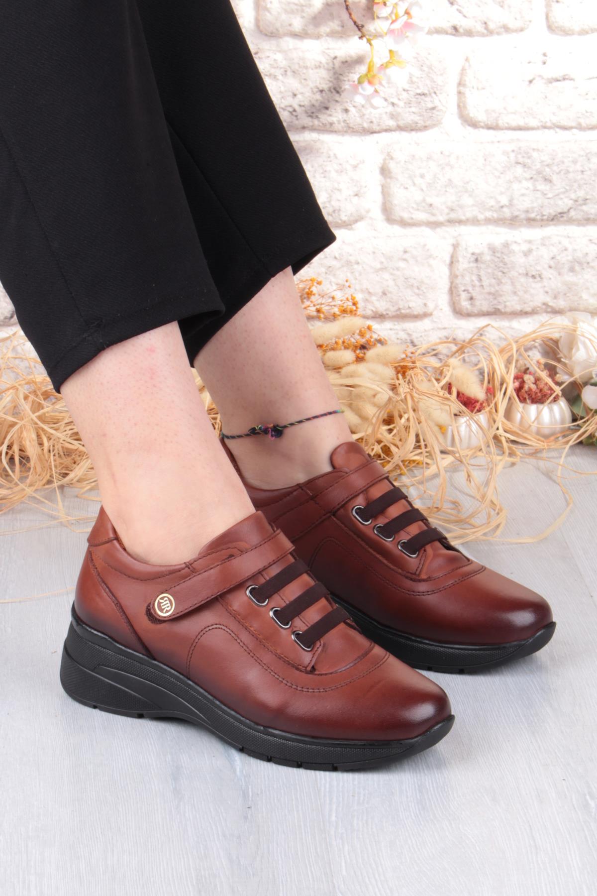 7313 Rahat Esnek Kaymaz Taban Hakiki Deri Kadın Ayakkabı - Görsel 2