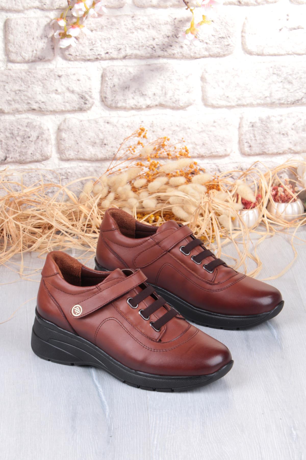 7313 Rahat Esnek Kaymaz Taban Hakiki Deri Kadın Ayakkabı - Görsel 7