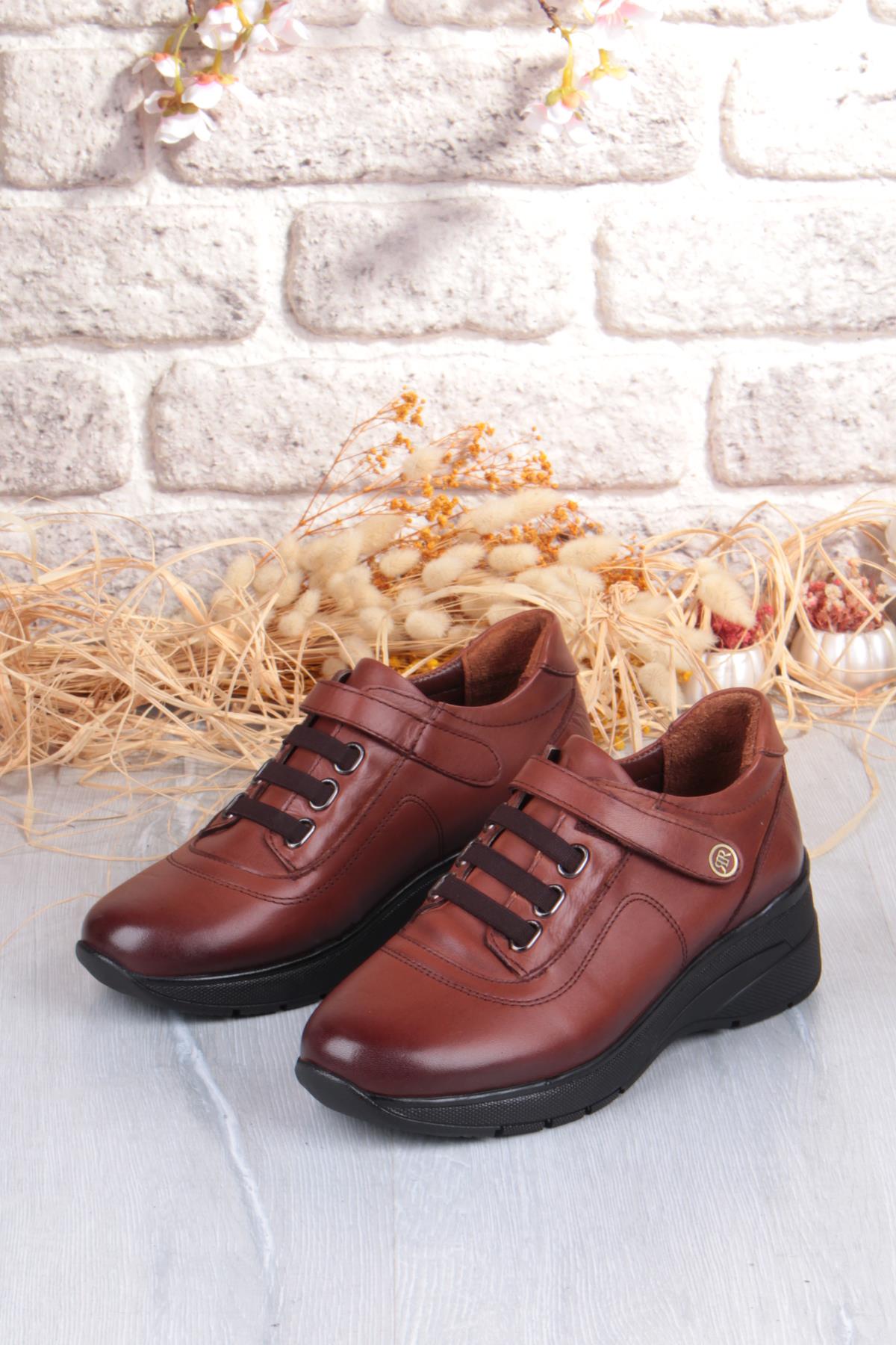 7313 Rahat Esnek Kaymaz Taban Hakiki Deri Kadın Ayakkabı - Görsel 8