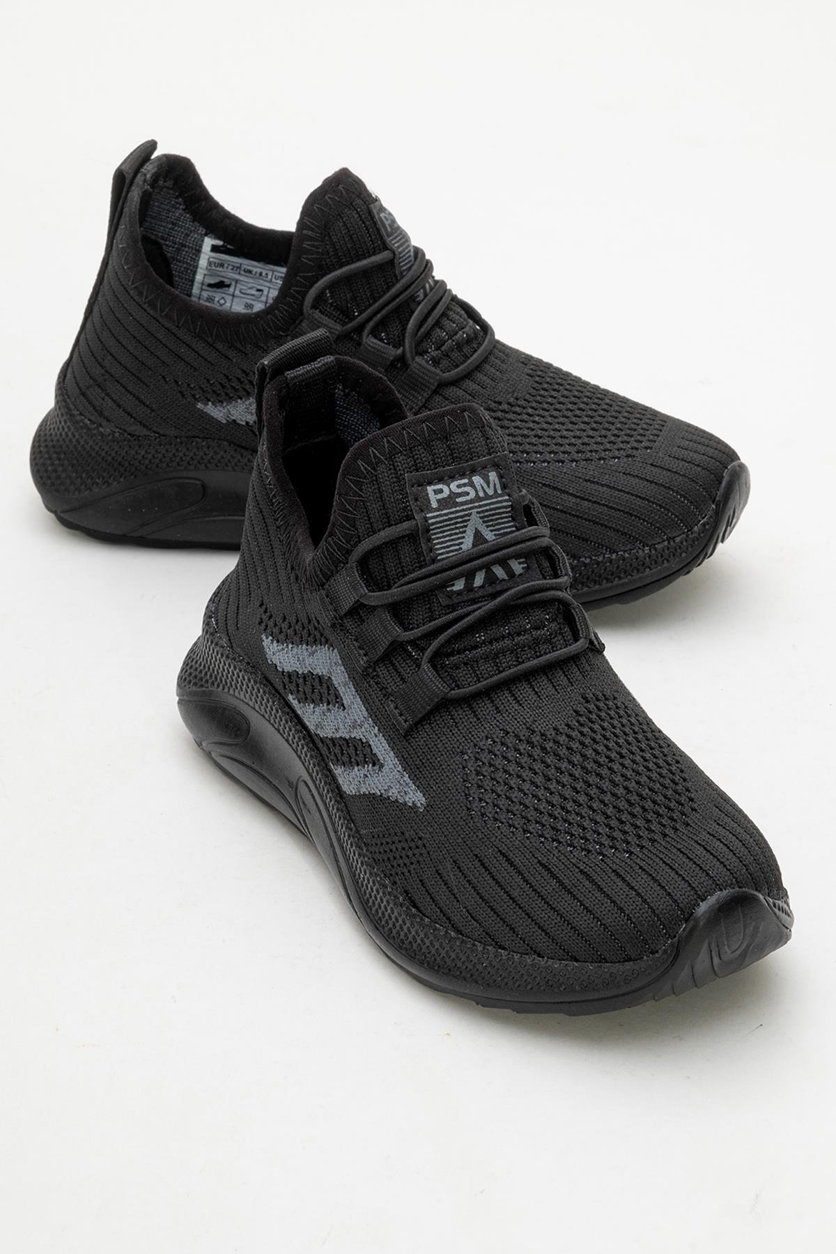 Triko Çocuk Spor Ayakkabı 31-35 SİYAH SİYAH - Görsel 2