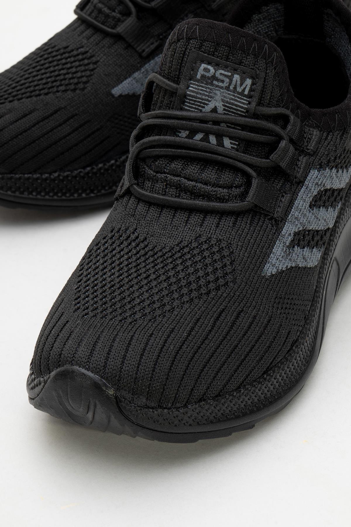 Triko Çocuk Spor Ayakkabı 31-35 SİYAH SİYAH - Görsel 4