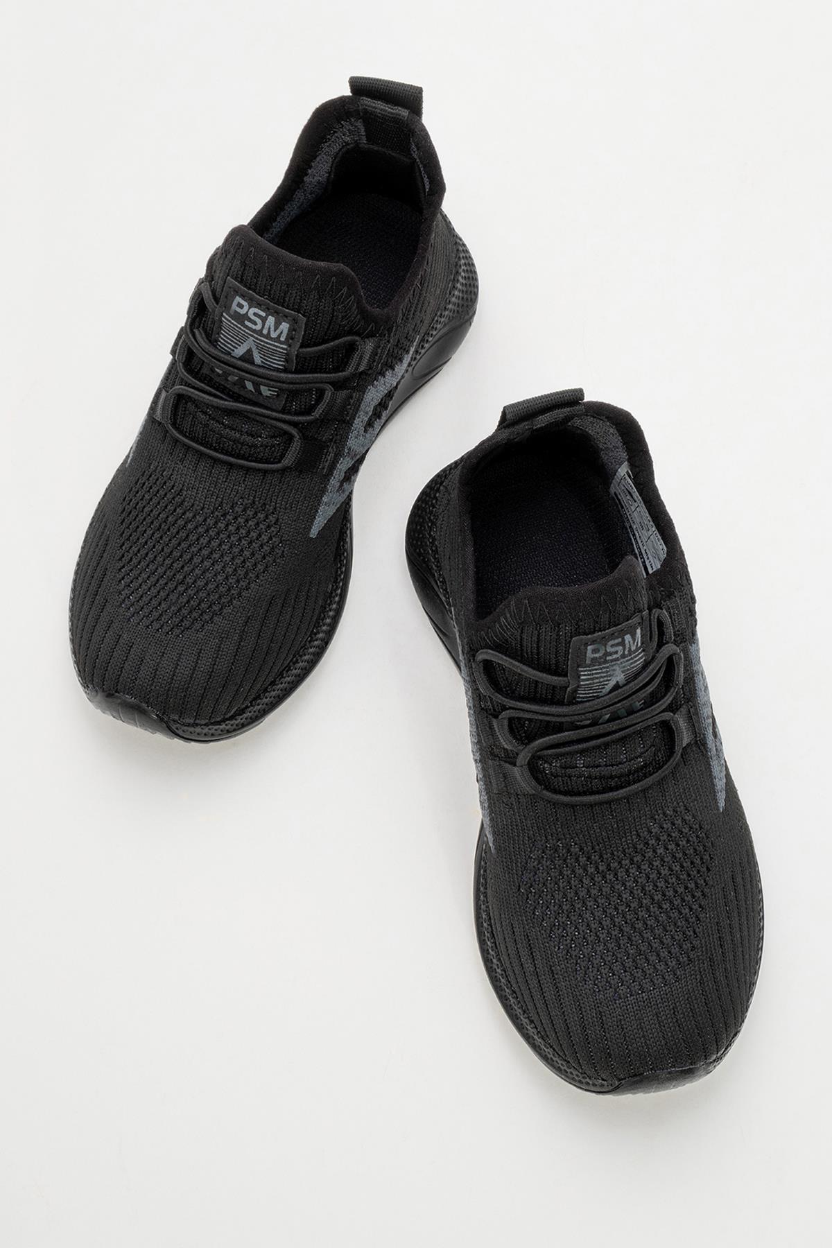 Triko Çocuk Spor Ayakkabı 31-35 SİYAH SİYAH - Görsel 6