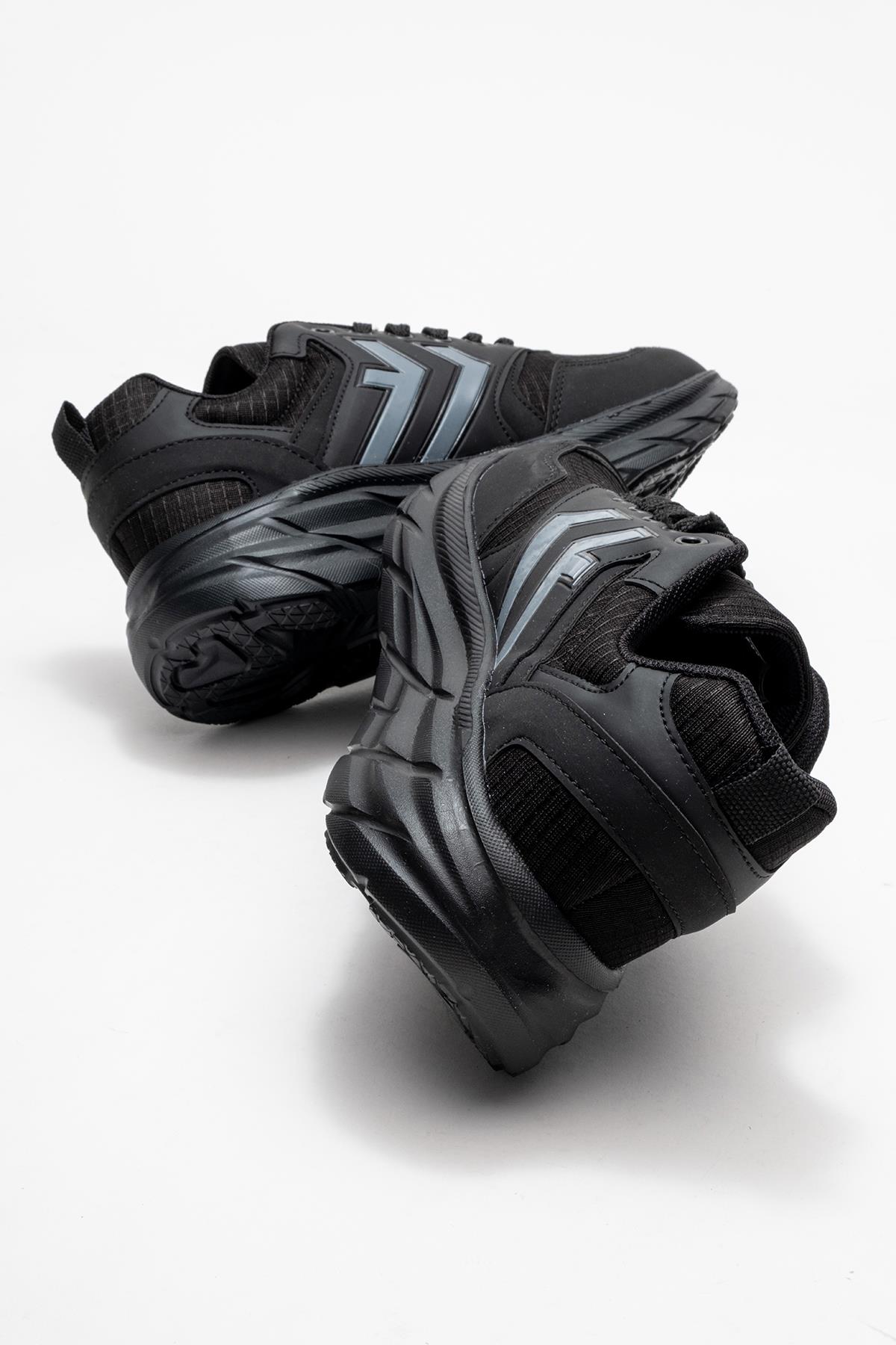 Bağcıklı Erkek Spor Ayakkabı SİYAH FÜME - Görsel 5