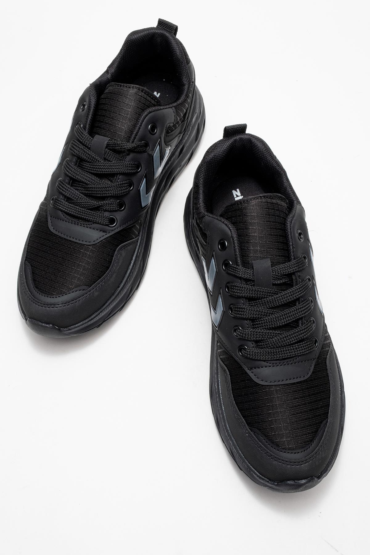 Bağcıklı Erkek Spor Ayakkabı SİYAH FÜME - Görsel 6
