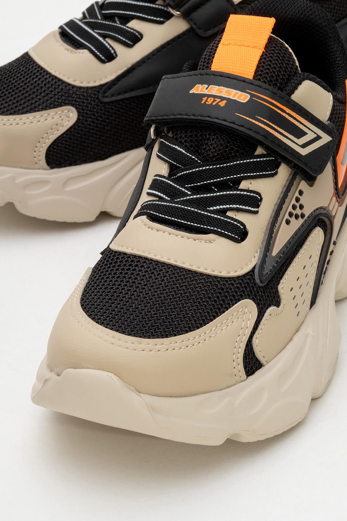 Cırtlı Bağlı Anorak Çocuk Spor Ayakkabı 31-35 BEJ SİYAH - Görsel 4