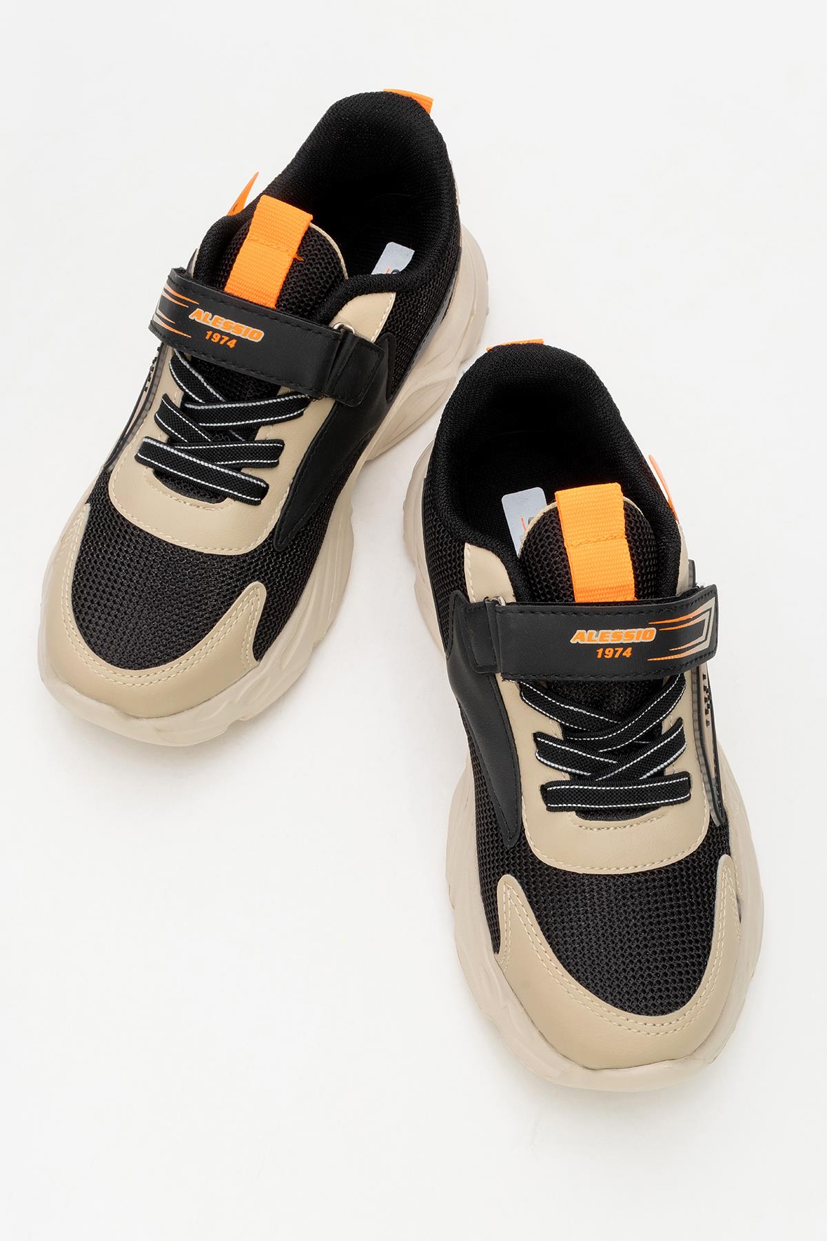 Cırtlı Bağlı Anorak Çocuk Spor Ayakkabı 31-35 BEJ SİYAH - Görsel 6