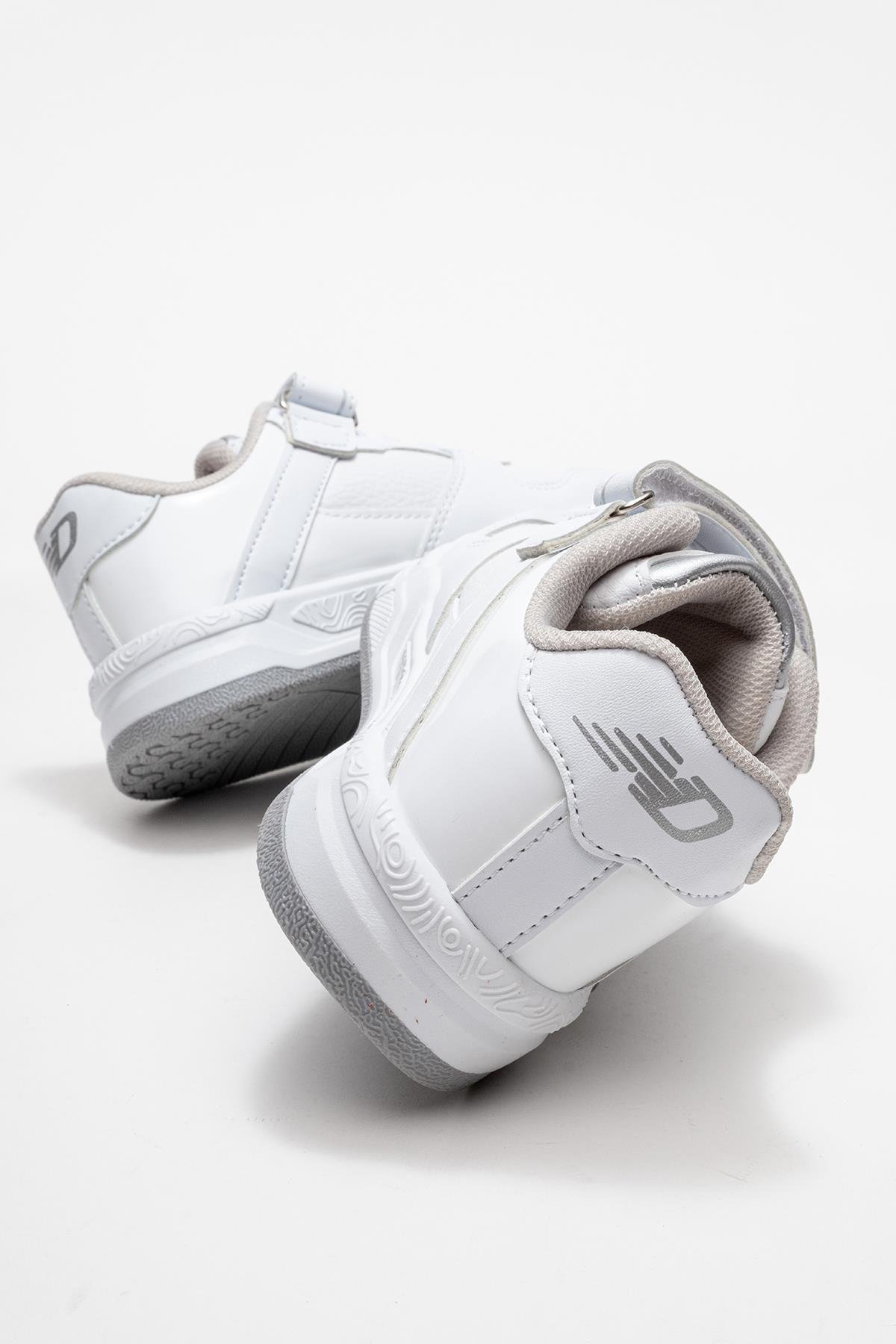 Cırtlı Çocuk Spor Ayakkabı ; BEYAZ GRİ - Görsel 5