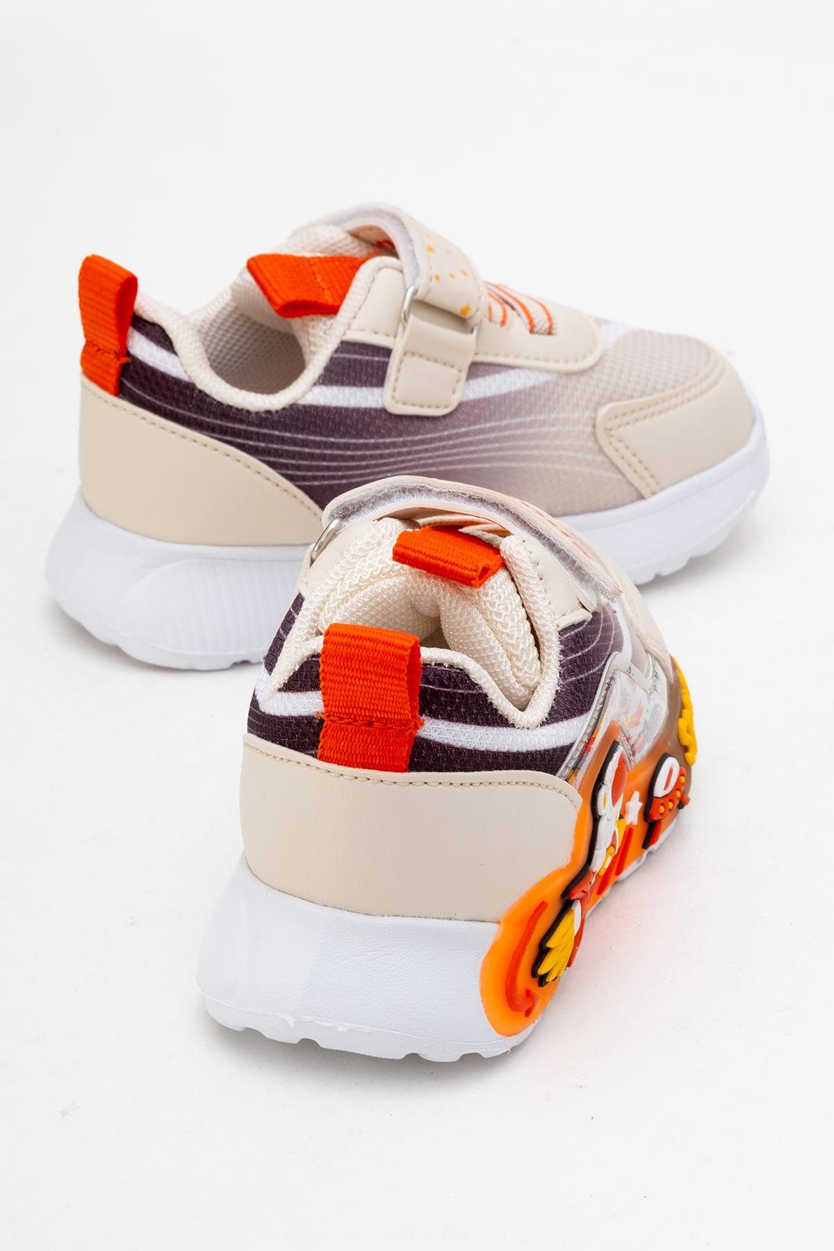 Çocuk Anorak Işıklı Spor Ayakkabı 21-25 BEJ KAHVE - Görsel 5