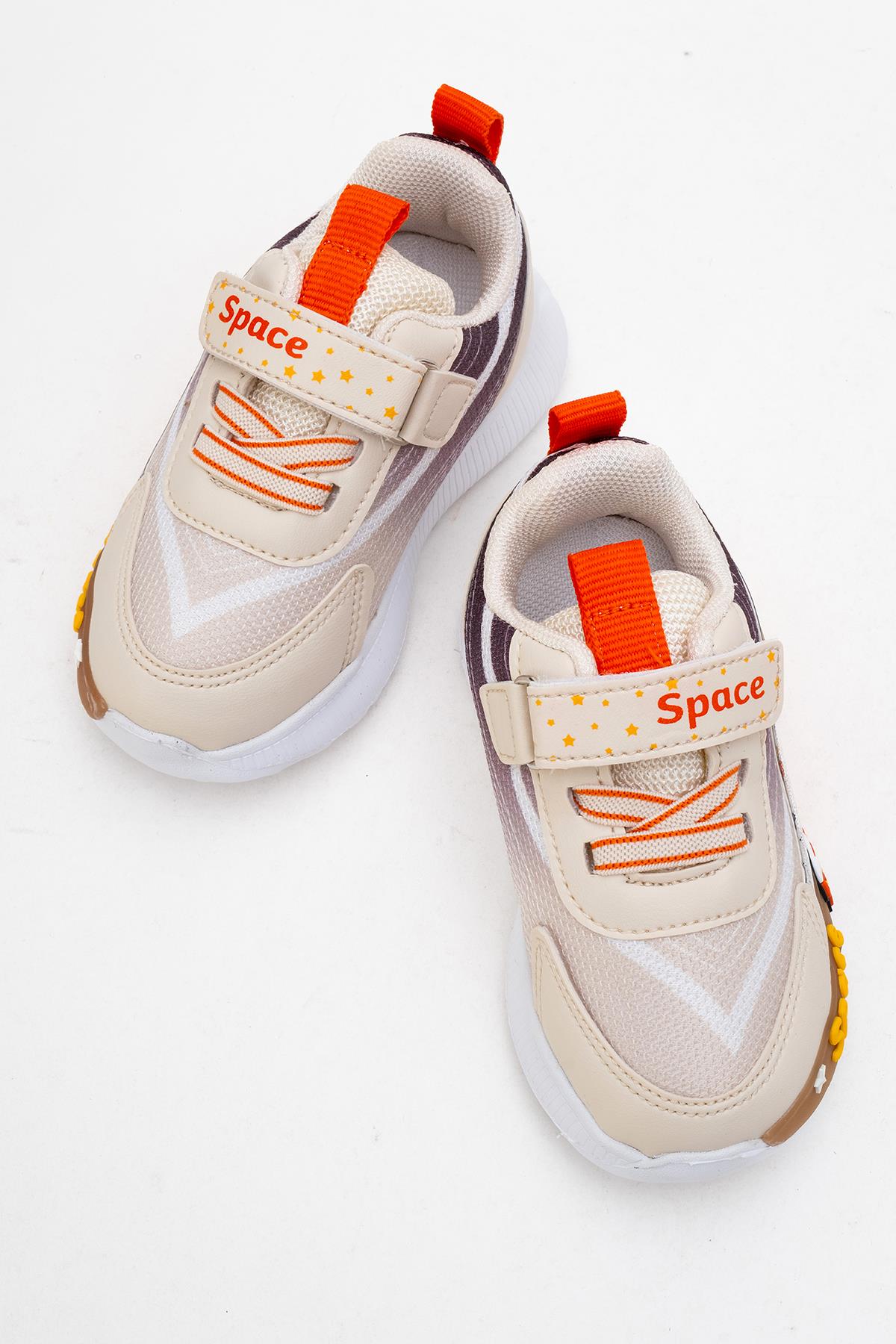 Çocuk Anorak Işıklı Spor Ayakkabı 21-25 BEJ KAHVE - Görsel 6