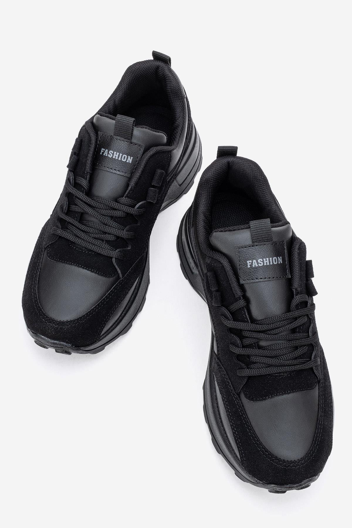 Bağcılklı Kadın Spor Ayakkabı SİYAH SİYAH - Görsel 6