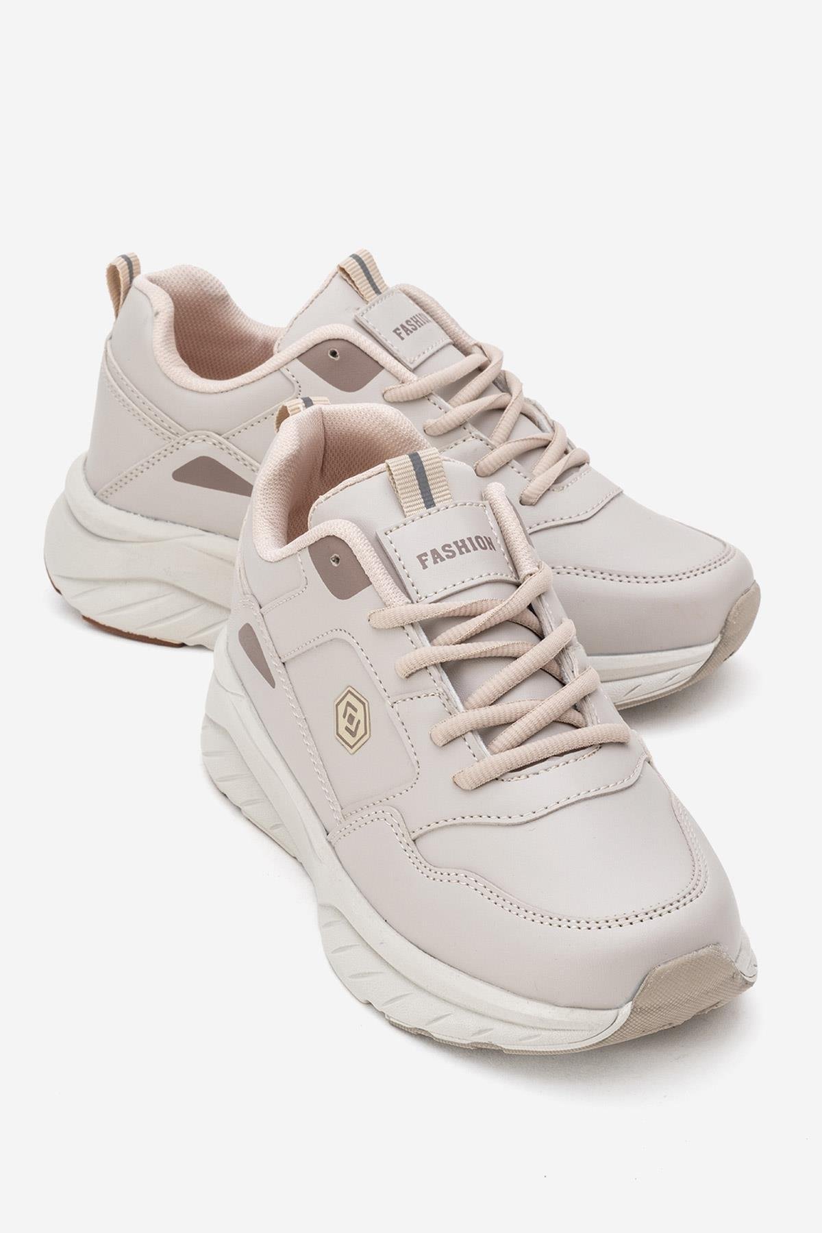 Kadın Spor Ayakkabı; BEJ TABA - Görsel 2