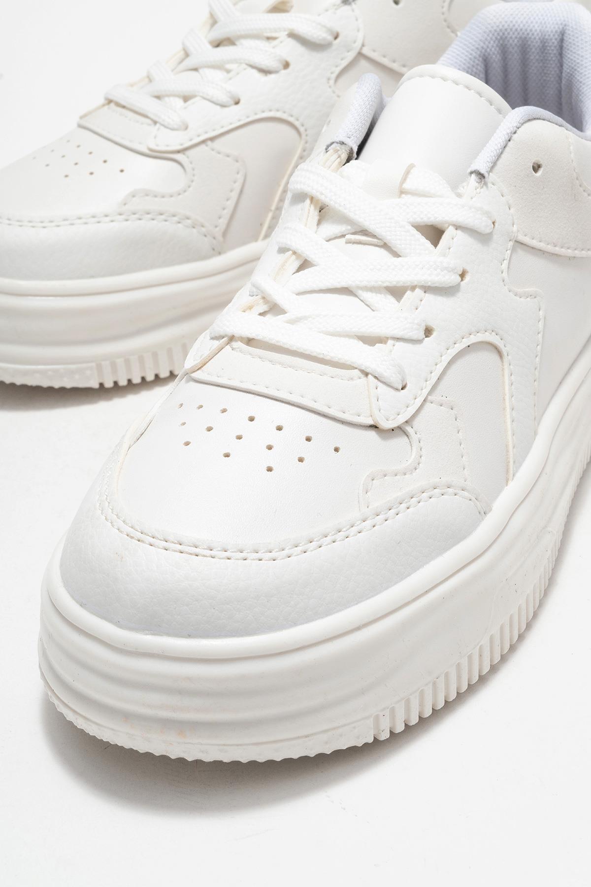 Kadın Spor Ayakkabı BEYAZ BEYAZ - Görsel 4
