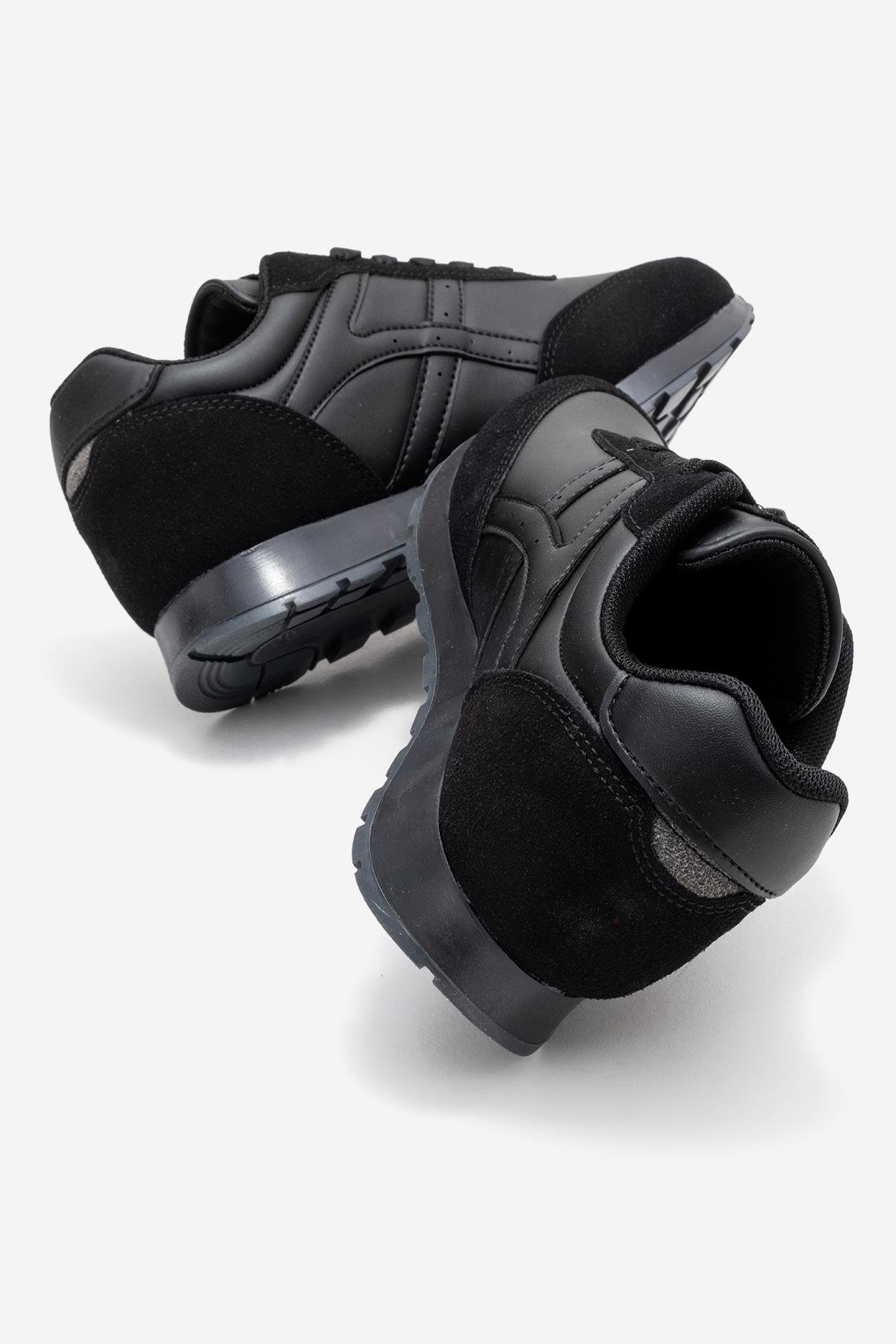 Bağcıklı Kadın Spor Ayakkabı ; SİYAH SİYAH - Görsel 5