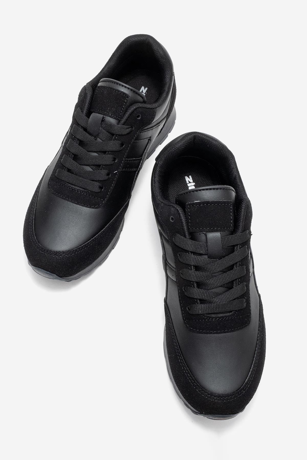 Bağcıklı Kadın Spor Ayakkabı ; SİYAH SİYAH - Görsel 6