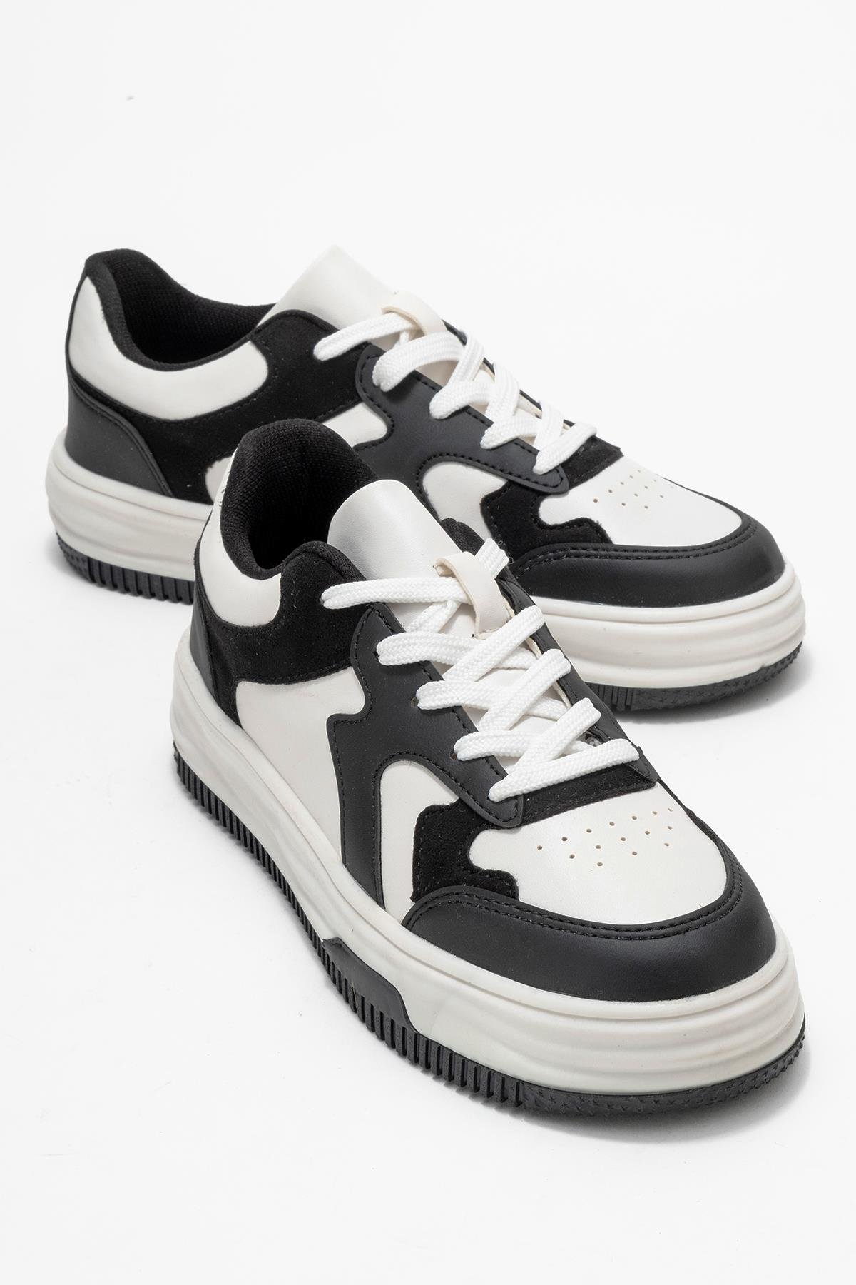 Kadın Spor Ayakkabı BEYAZ SİYAH - Görsel 2