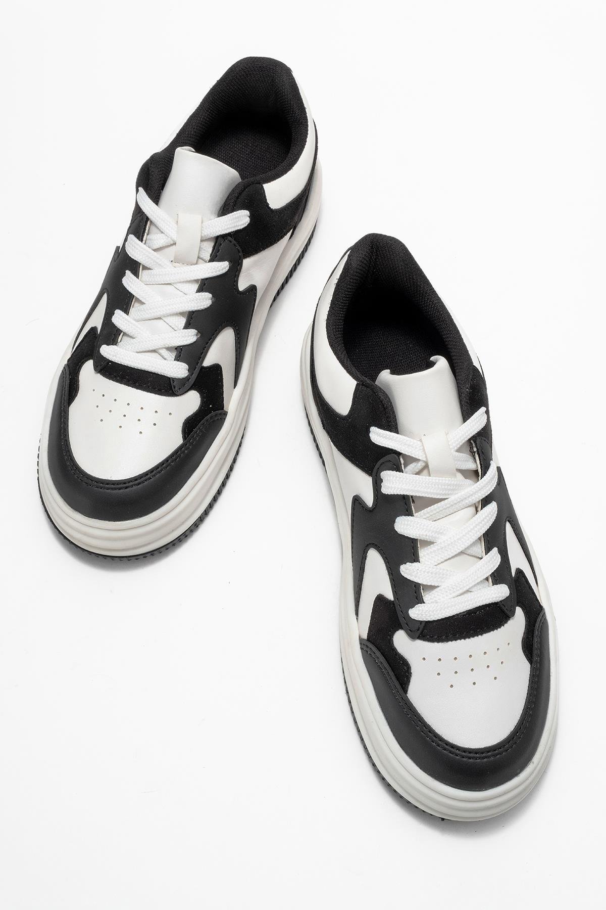 Kadın Spor Ayakkabı BEYAZ SİYAH - Görsel 8