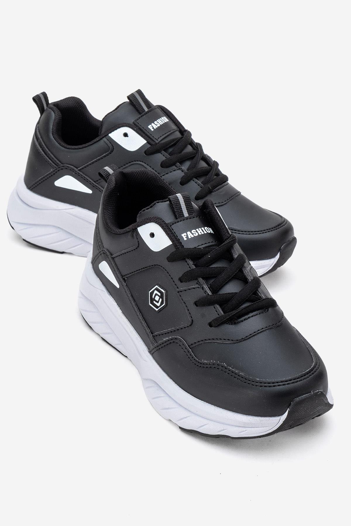 Kadın Spor Ayakkabı; SİYAH BEYAZ - Görsel 2