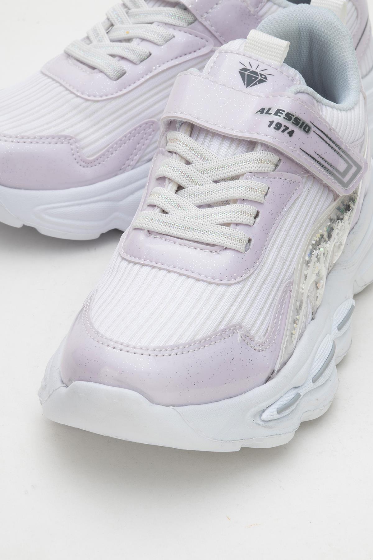 Cırtlı Bağlı Anorak Çocuk Spor Ayakkabı 26-30 BEYAZ BEYAZ - Görsel 4