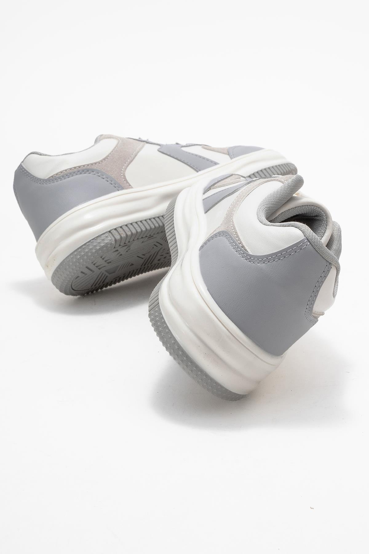 Kadın Spor Ayakkabı GRİ BEYAZ - Görsel 6