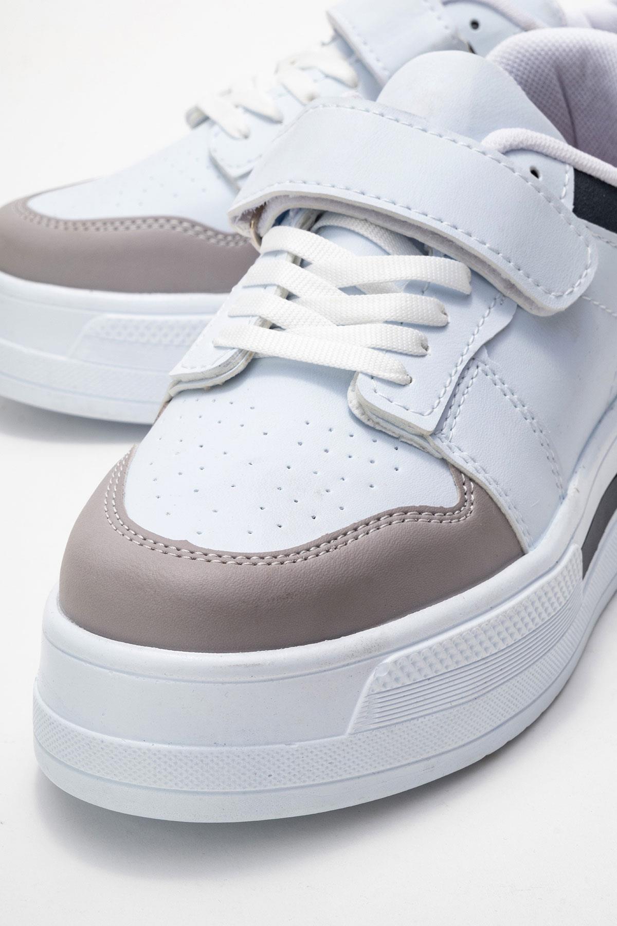 Cırtlı Kadın Spor Ayakkabı BEYAZ LACİ - Görsel 4