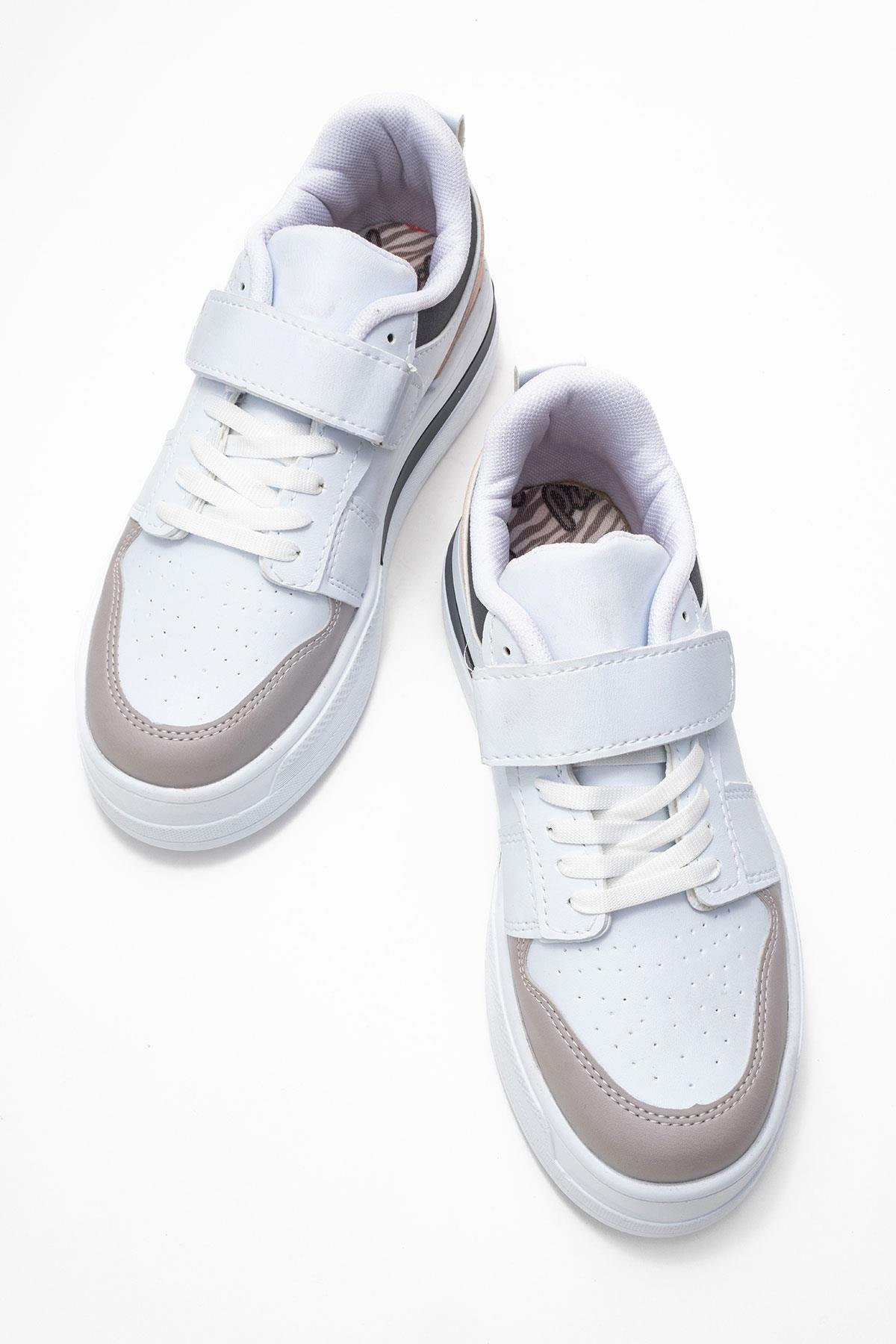 Cırtlı Kadın Spor Ayakkabı BEYAZ LACİ - Görsel 6