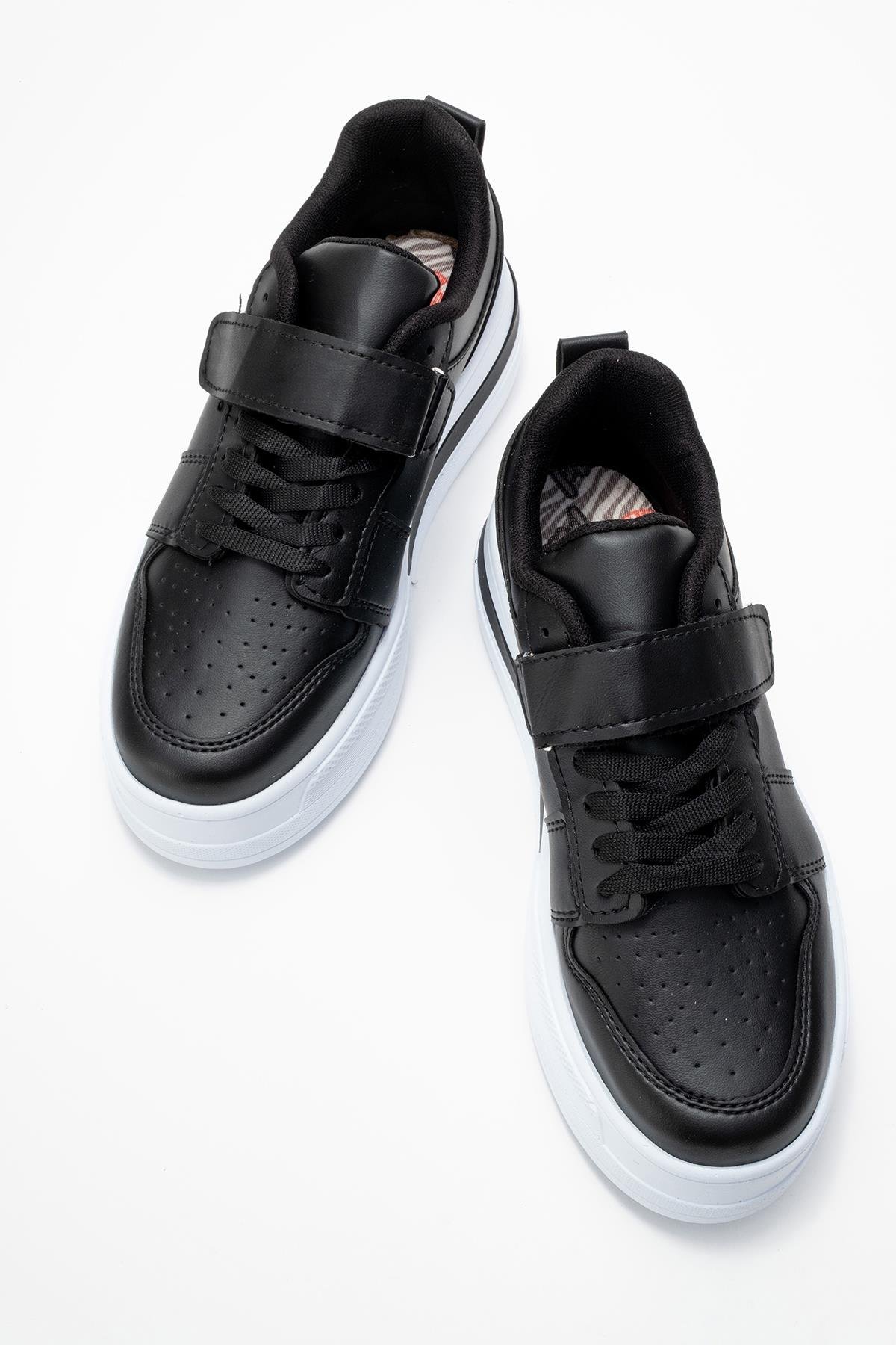 Cırtlı Kadın Spor Ayakkabı SİYAH BEYAZ - Görsel 6