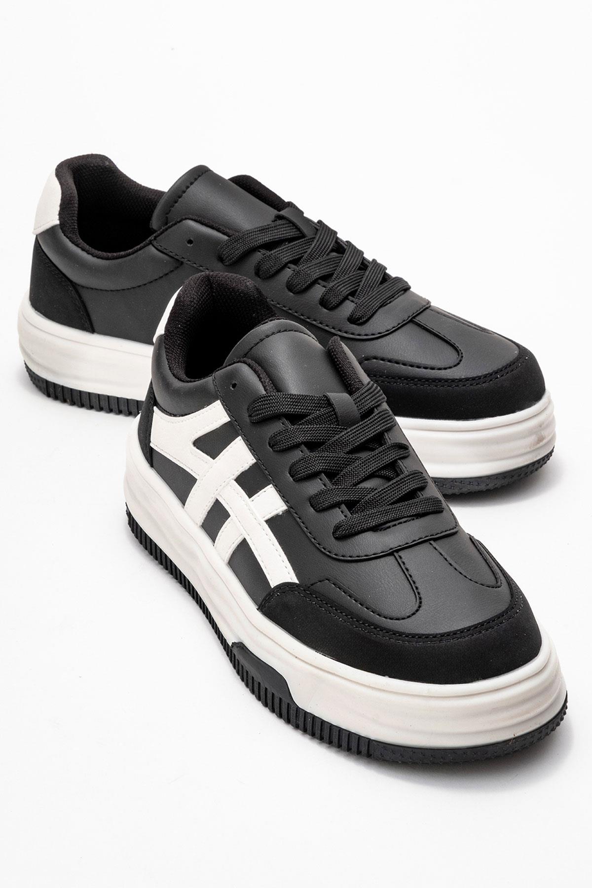 Kadın Spor Ayakkabı; SİYAH BEYAZ - Görsel 2
