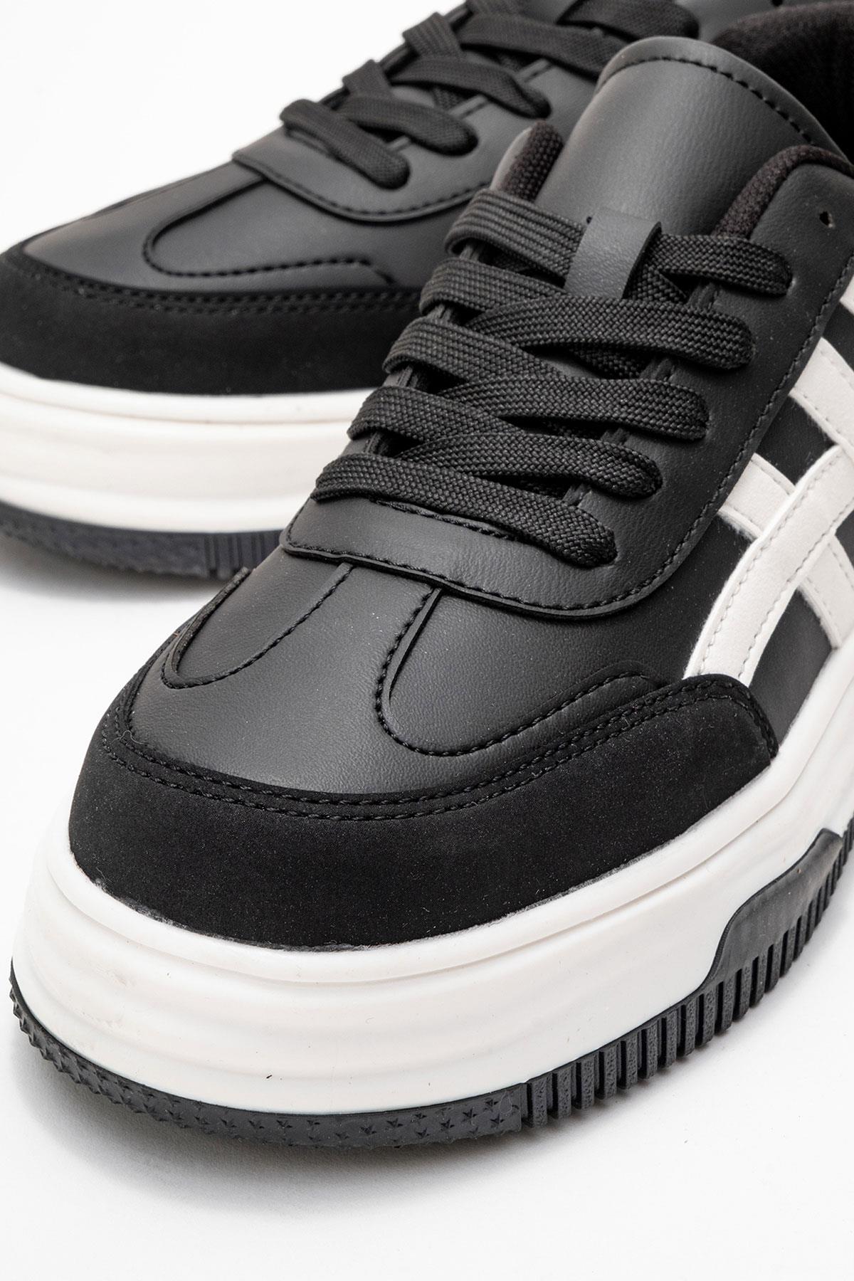 Kadın Spor Ayakkabı; SİYAH BEYAZ - Görsel 4