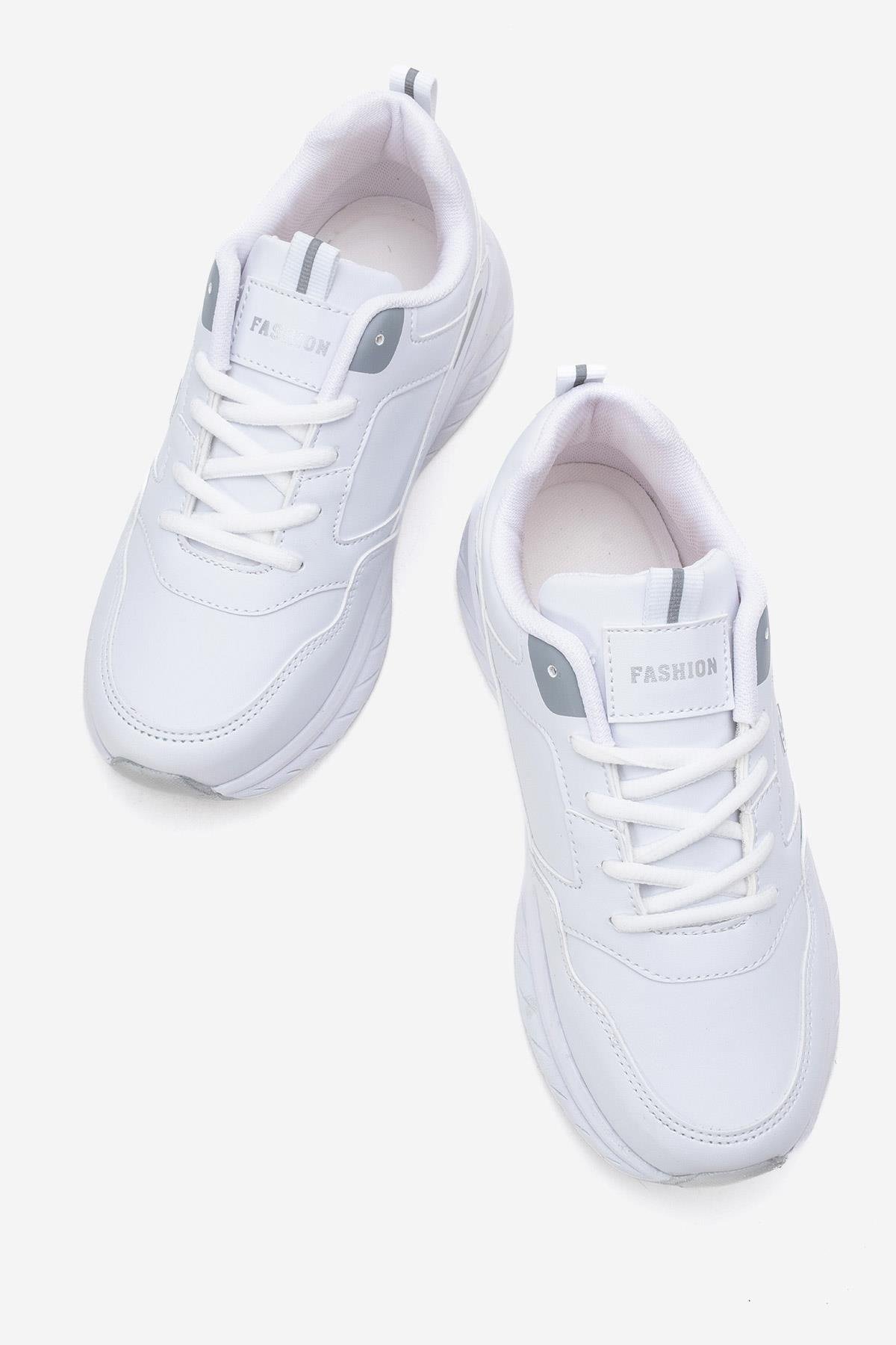 Kadın Spor Ayakkabı; BEYAZ GRİ - Görsel 6