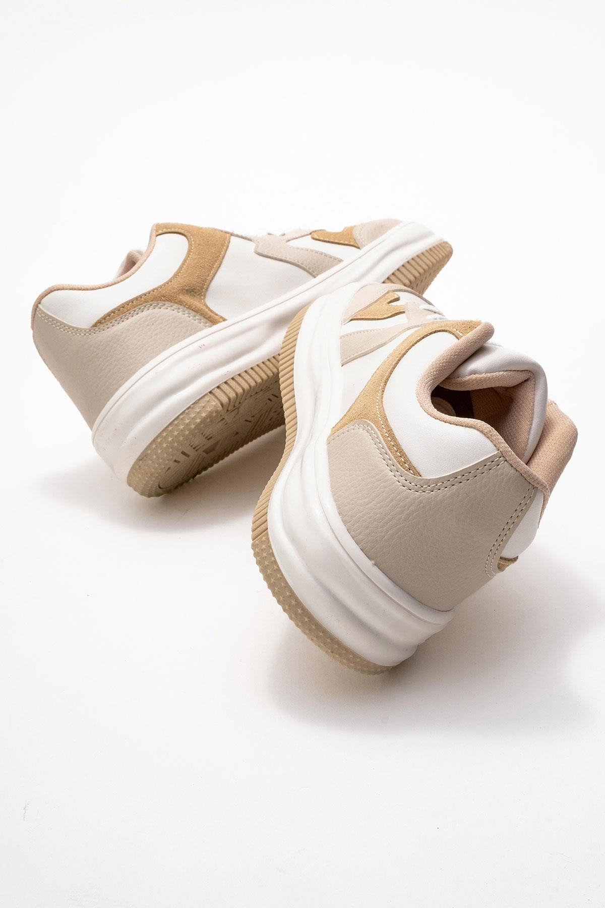 Kadın Spor Ayakkabı BEJ BEYAZ - Görsel 5