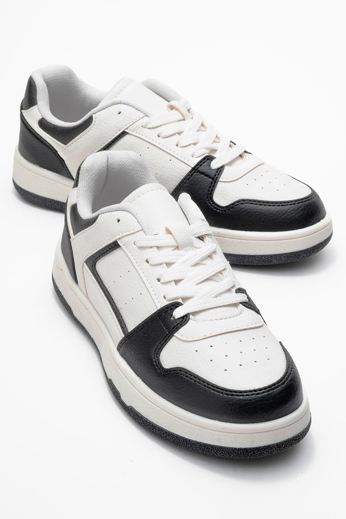 Kadın Spor Ayakkabı BEYAZ SİYAH - Görsel 2