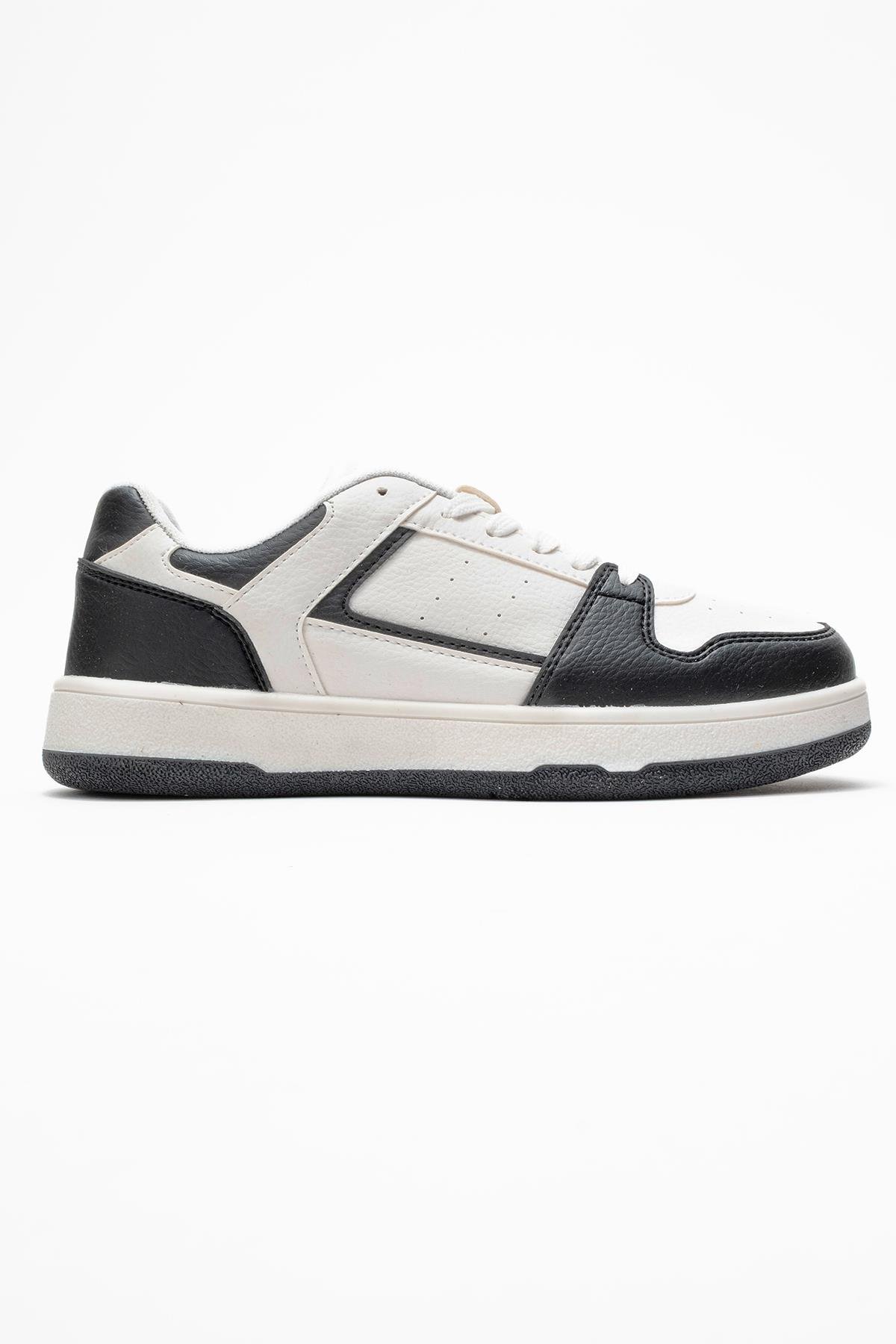 Kadın Spor Ayakkabı BEYAZ SİYAH - Görsel 3