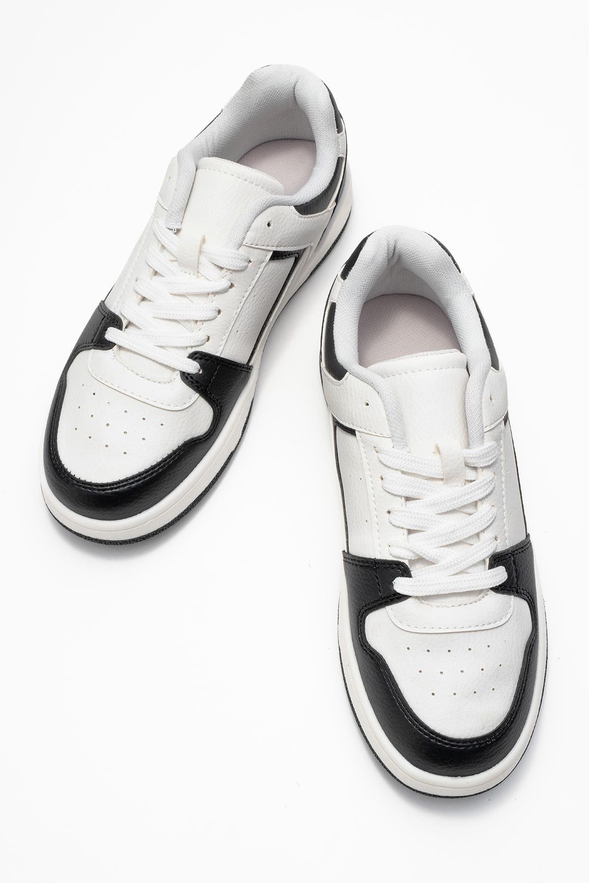 Kadın Spor Ayakkabı BEYAZ SİYAH - Görsel 6