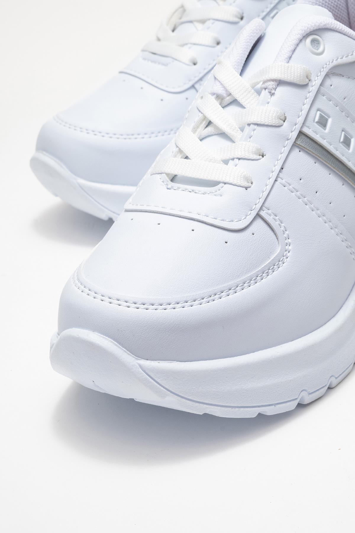 Kadın Spor Ayakkabı; BEYAZ GÜMÜŞ - Görsel 4